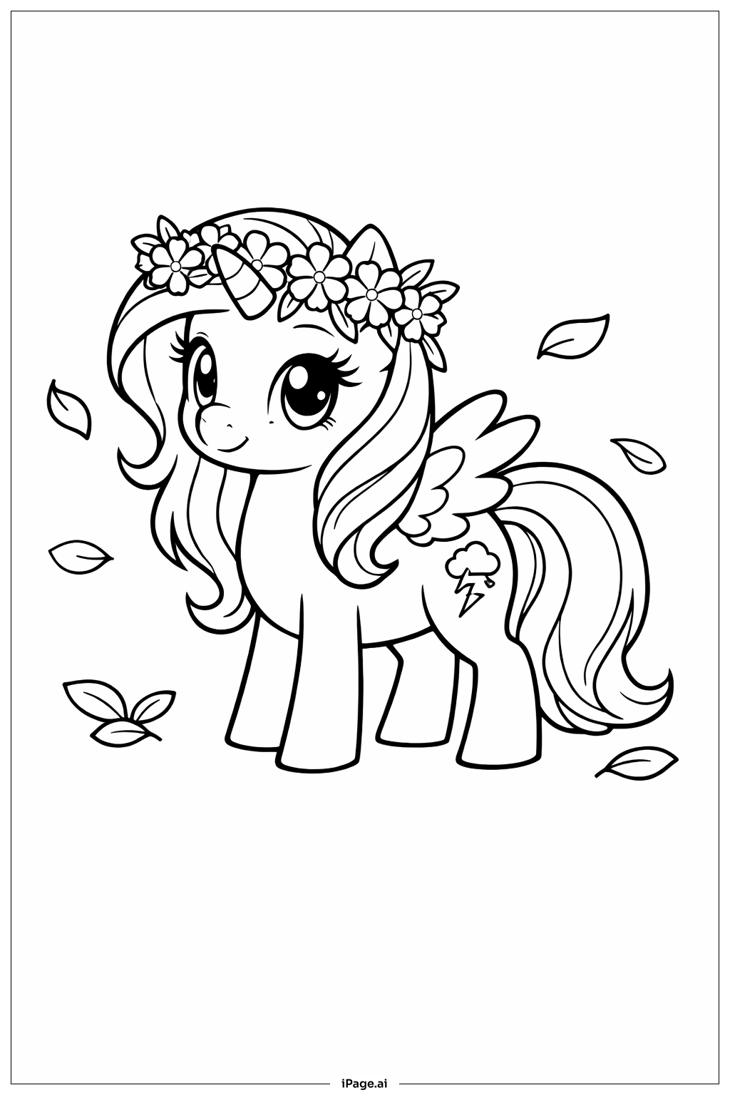 Mein kleiner Pony mit Blumenkranz