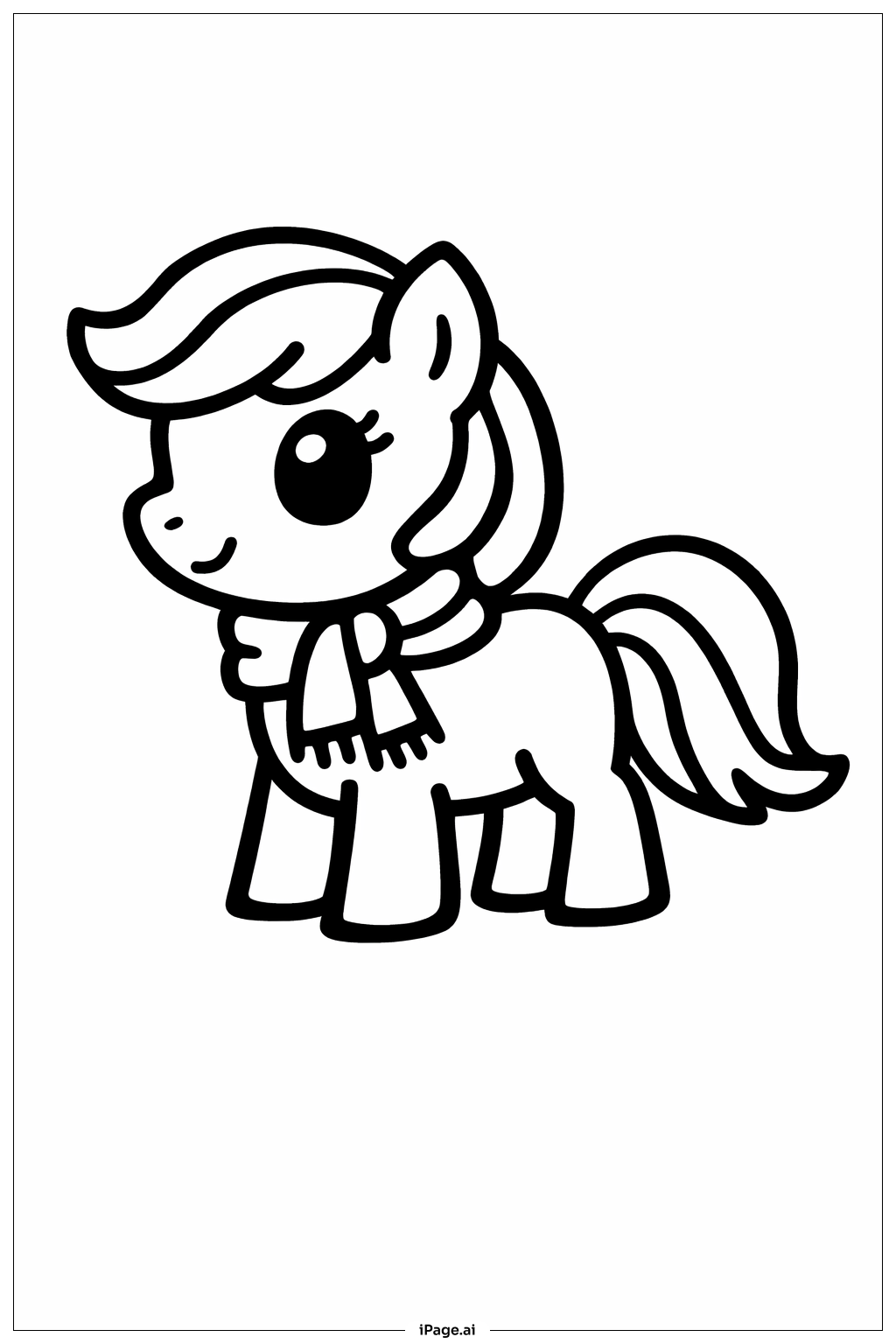 Page de coloriage Mon Petit Poney avec Écharpe