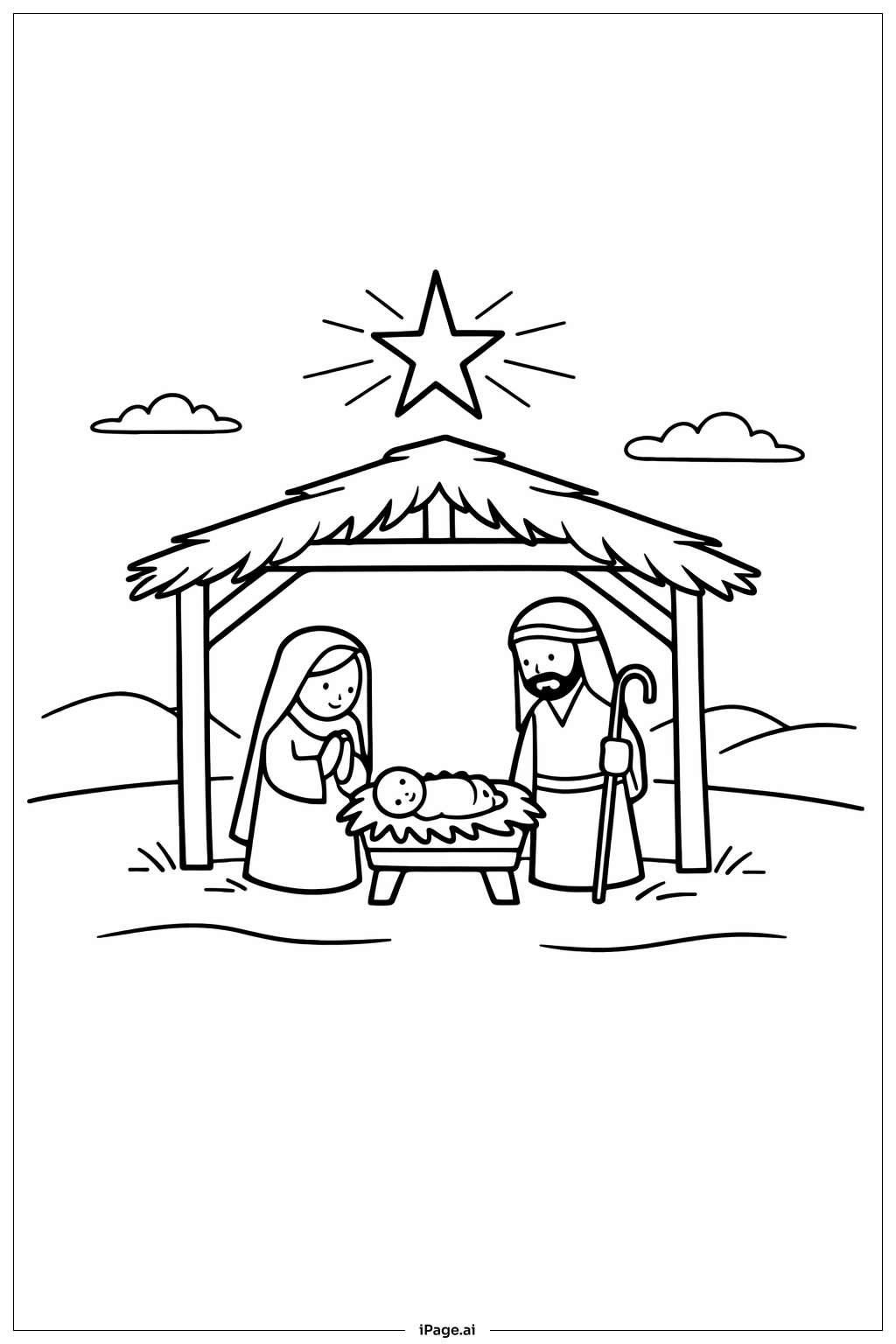 Einfaches Weihnachtskrippenszenario