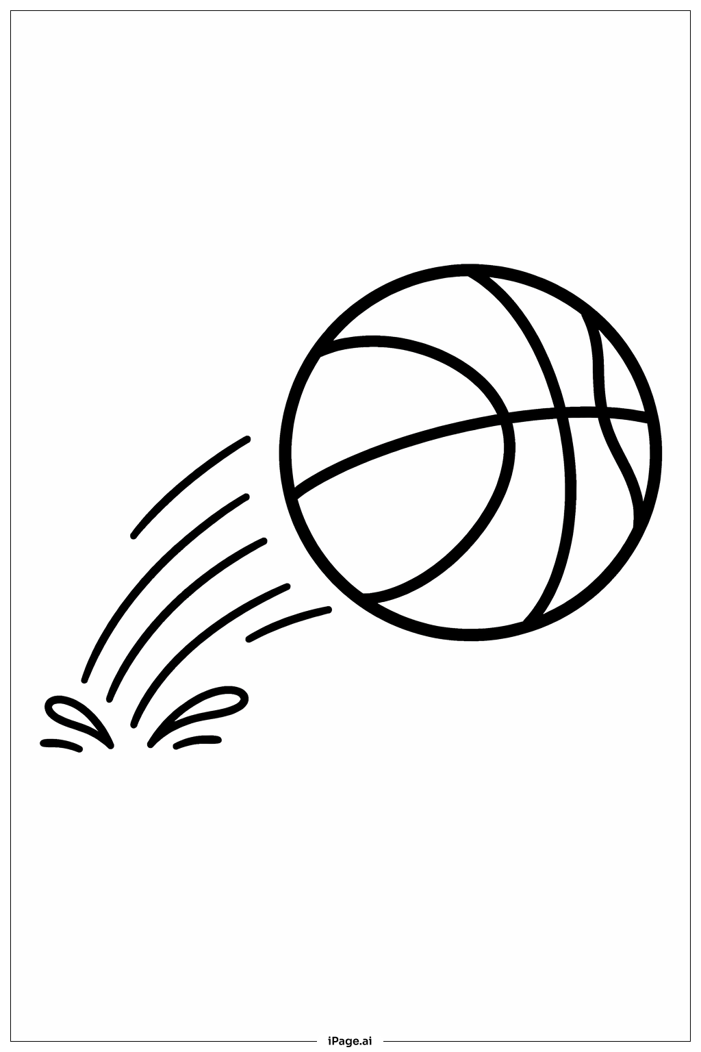Página para colorear de Rebote de Balón de la NBA