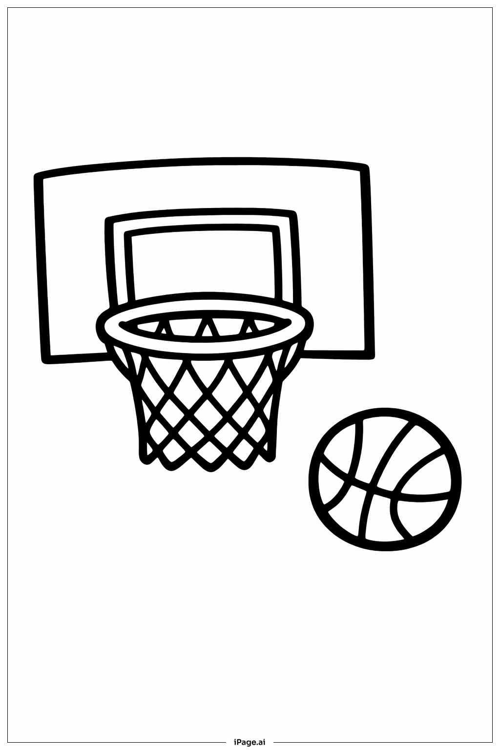 NBA Basketballkorb Ausmalseite