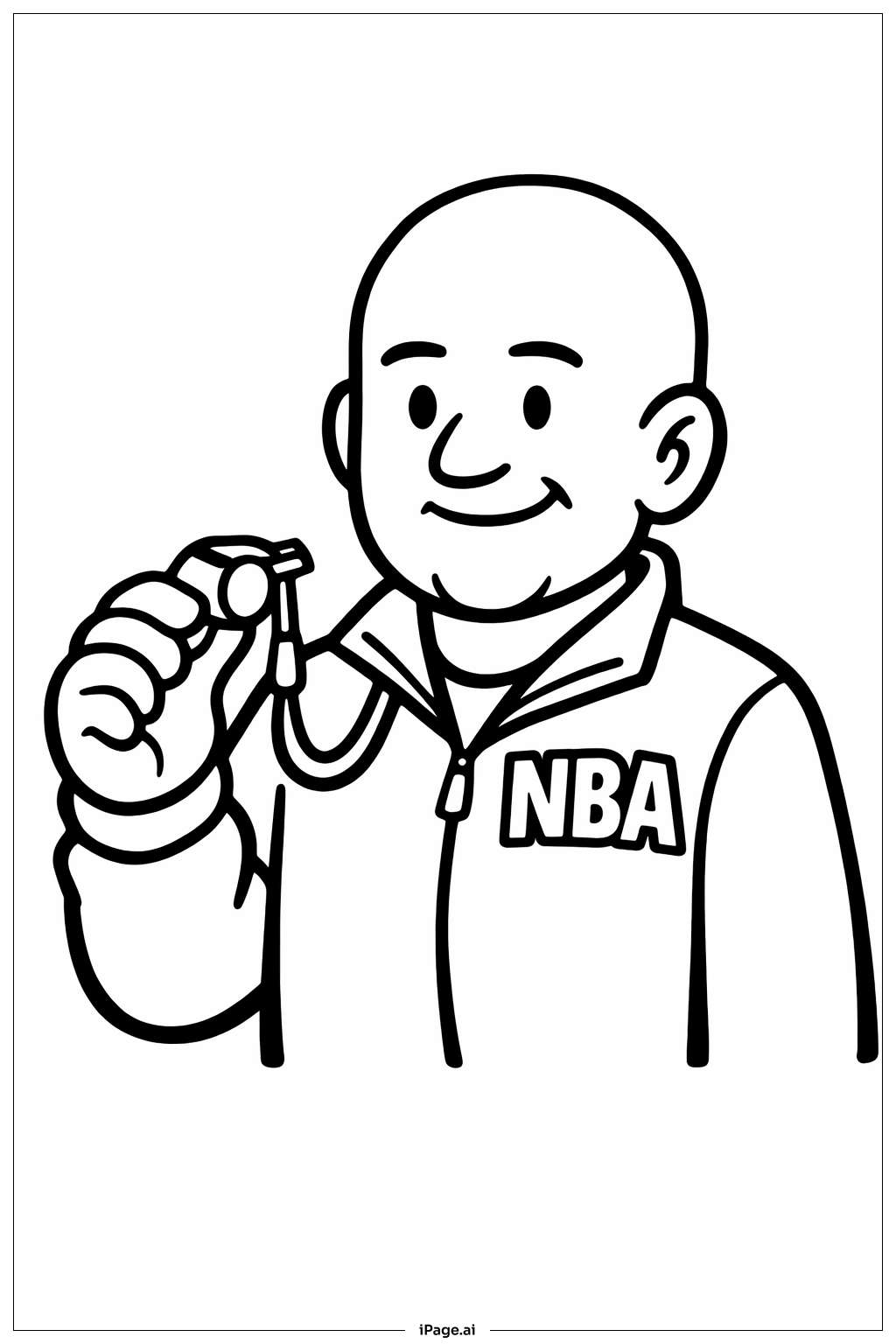 NBA-Trainerpfeife Ausmalseite