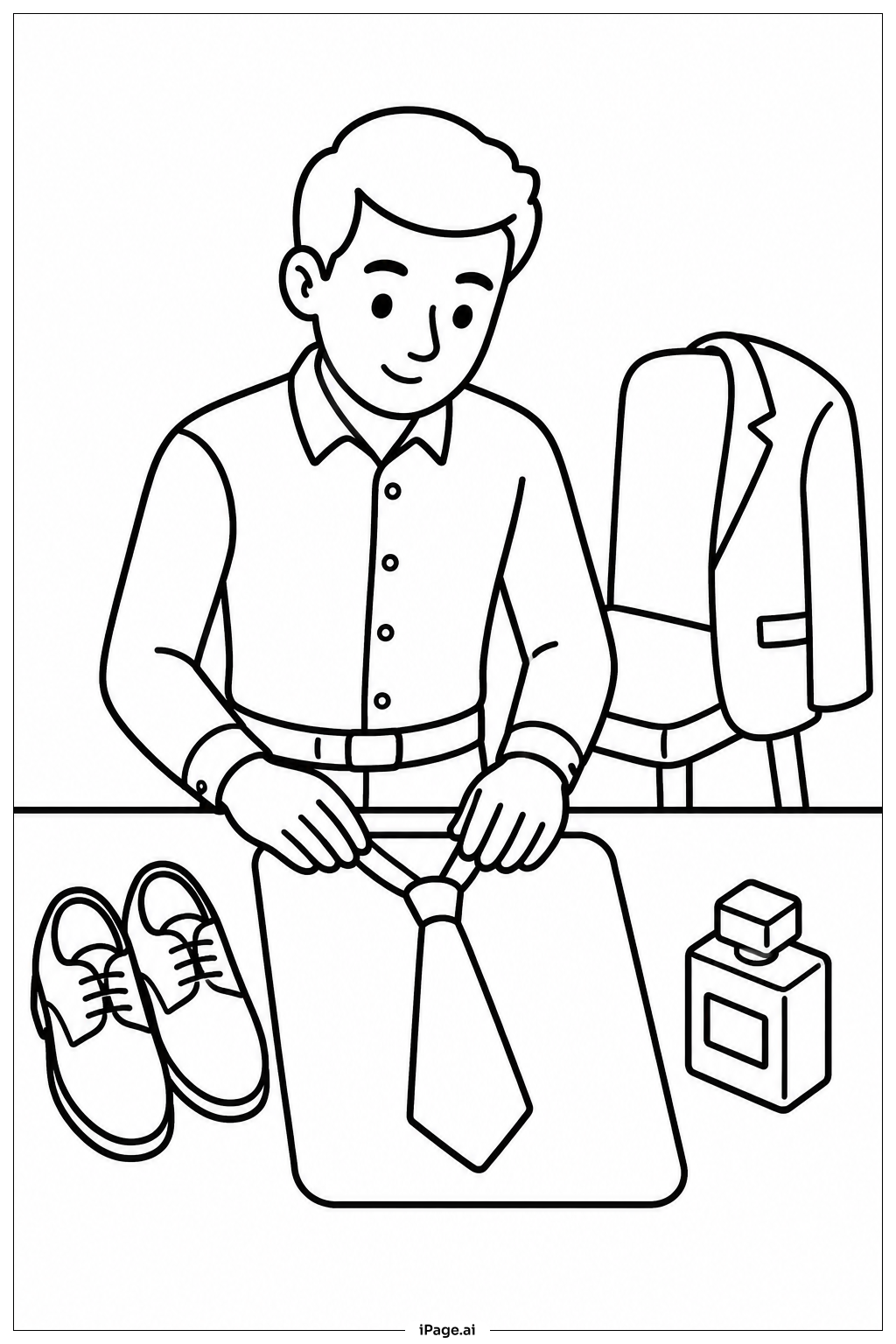 Página para colorir de Gravata da Noite