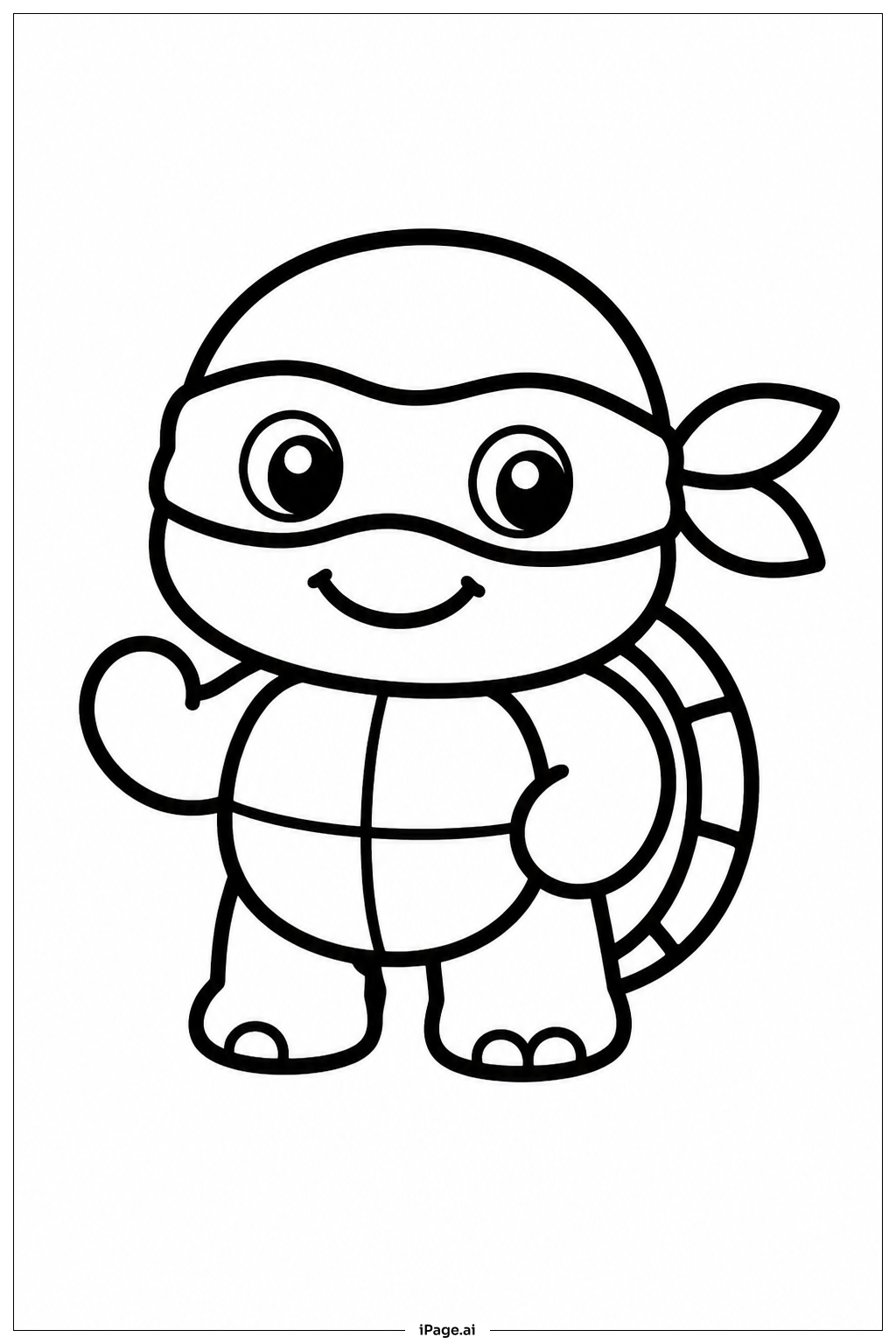 Trang tô màu Ninja Turtles Baby Turtle