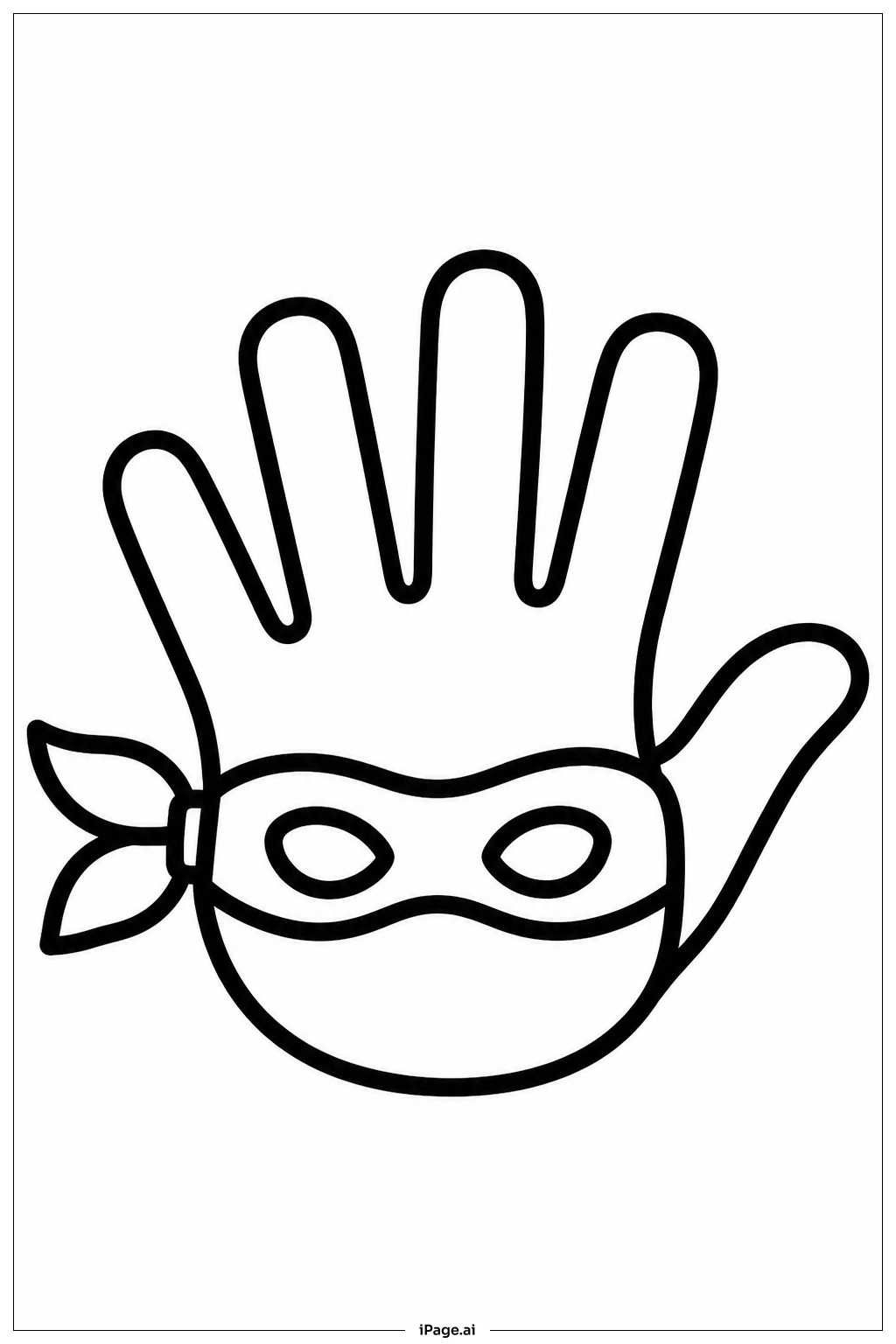  Ninja Turtles Handprint Coloring Page 