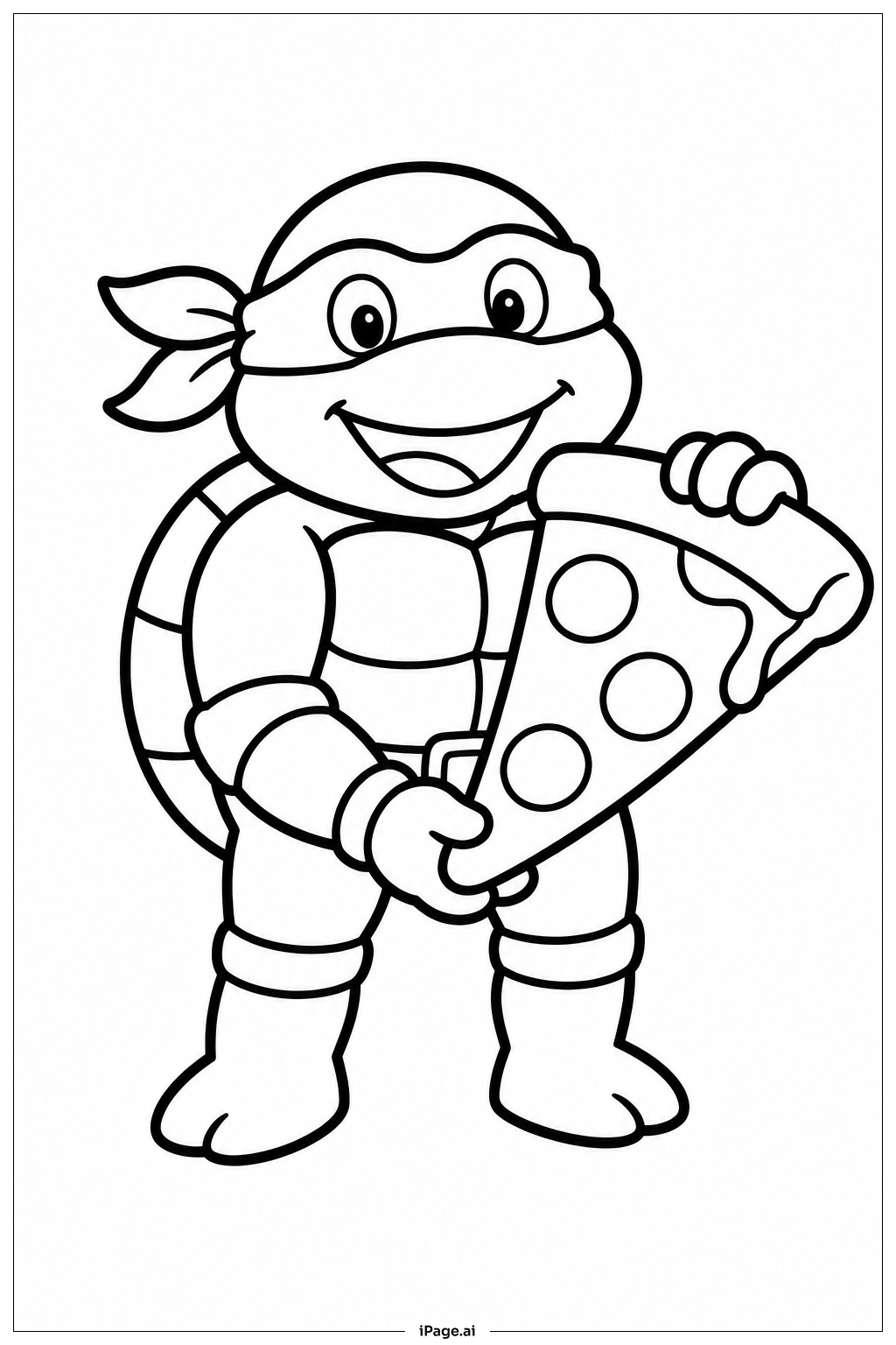 Trang tô màu Ninja Turtles Pizza Slice