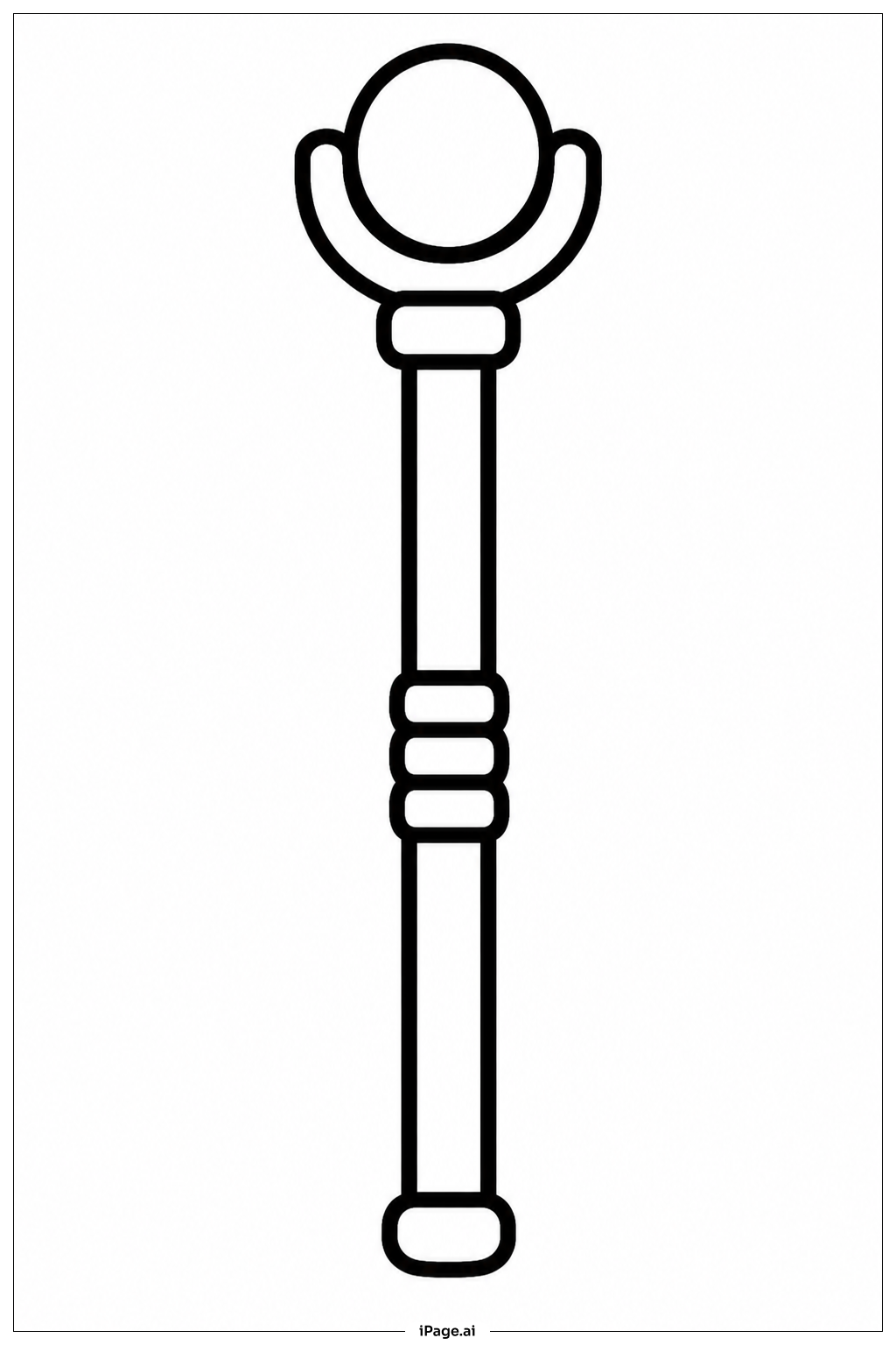  Ninja Turtles Simple Staff Coloring Page 