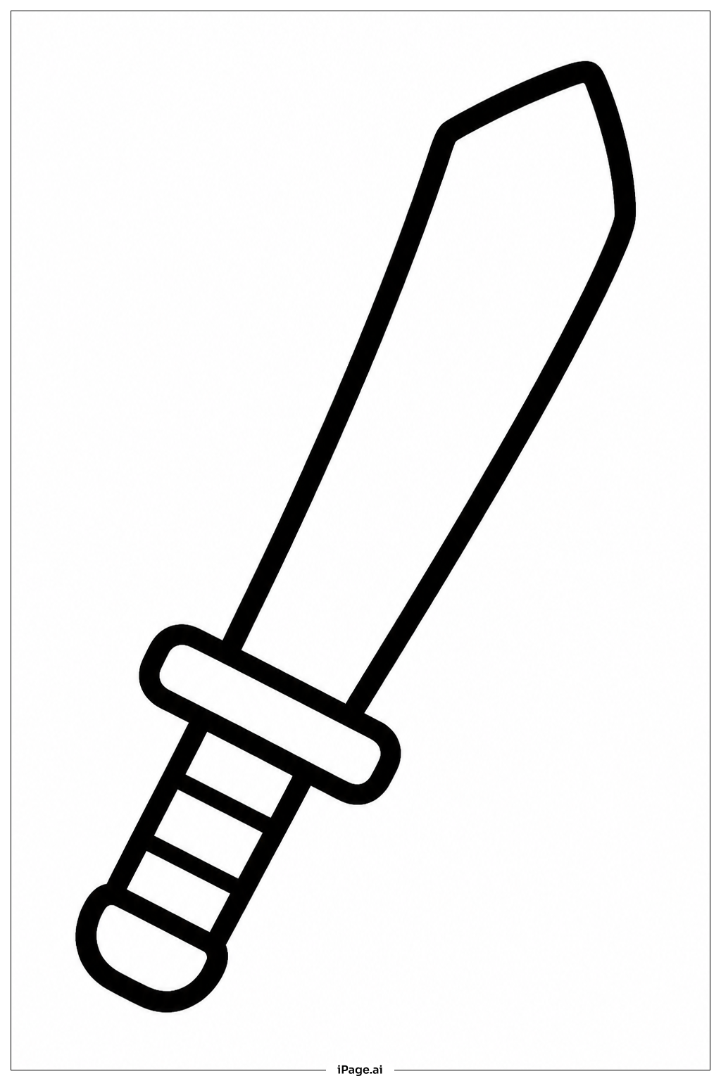  Ninja Turtles Simple Sword Coloring Page 