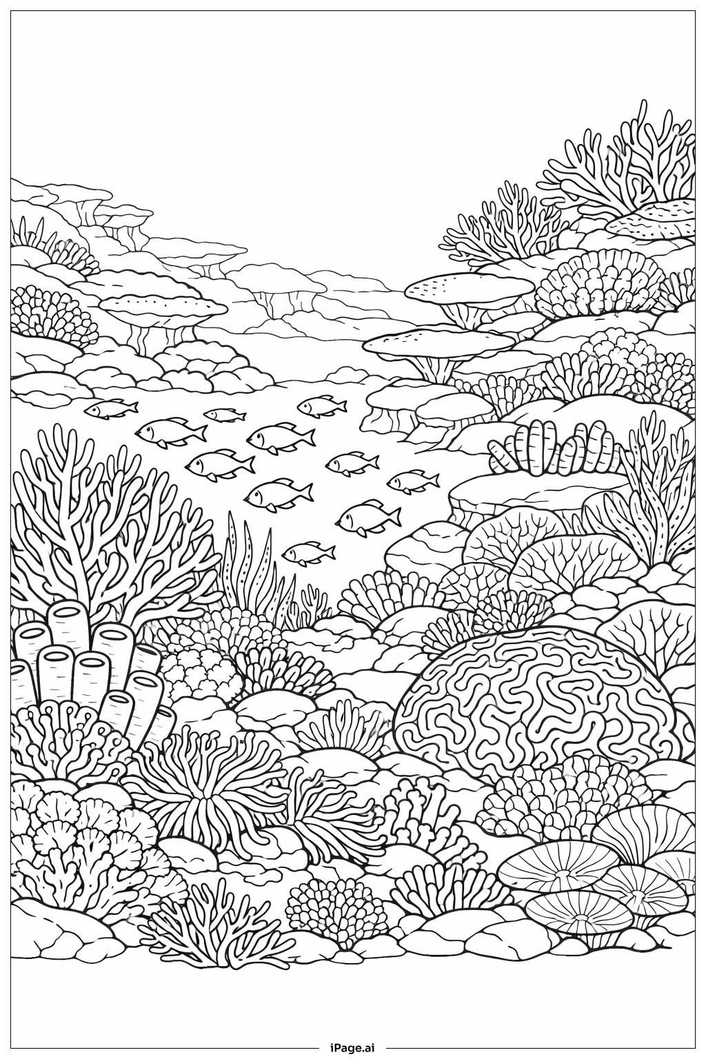 Escena del Arrecife de Coral Oceánico