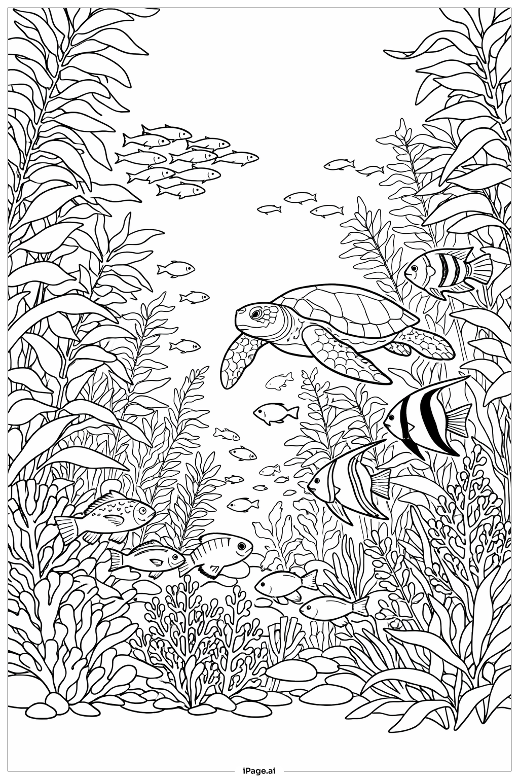 海洋巨藻森林著色頁