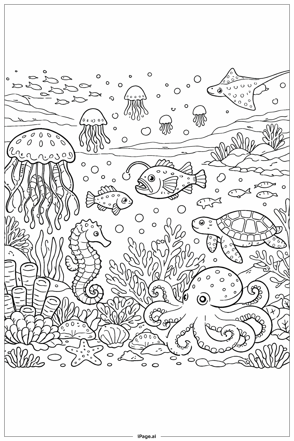 Trang tô màu Đại dương