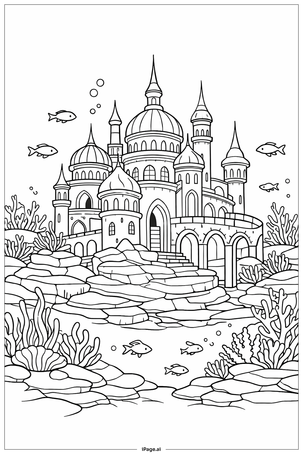 海底城堡著色頁