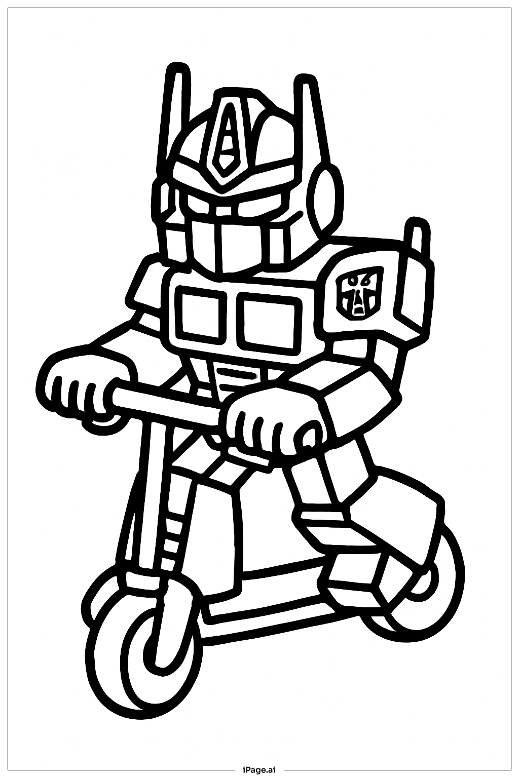 Optimus Prime Andando de Patinete