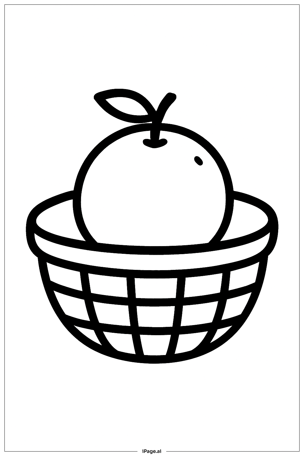  오렌지 바구니 색칠공부 페이지 