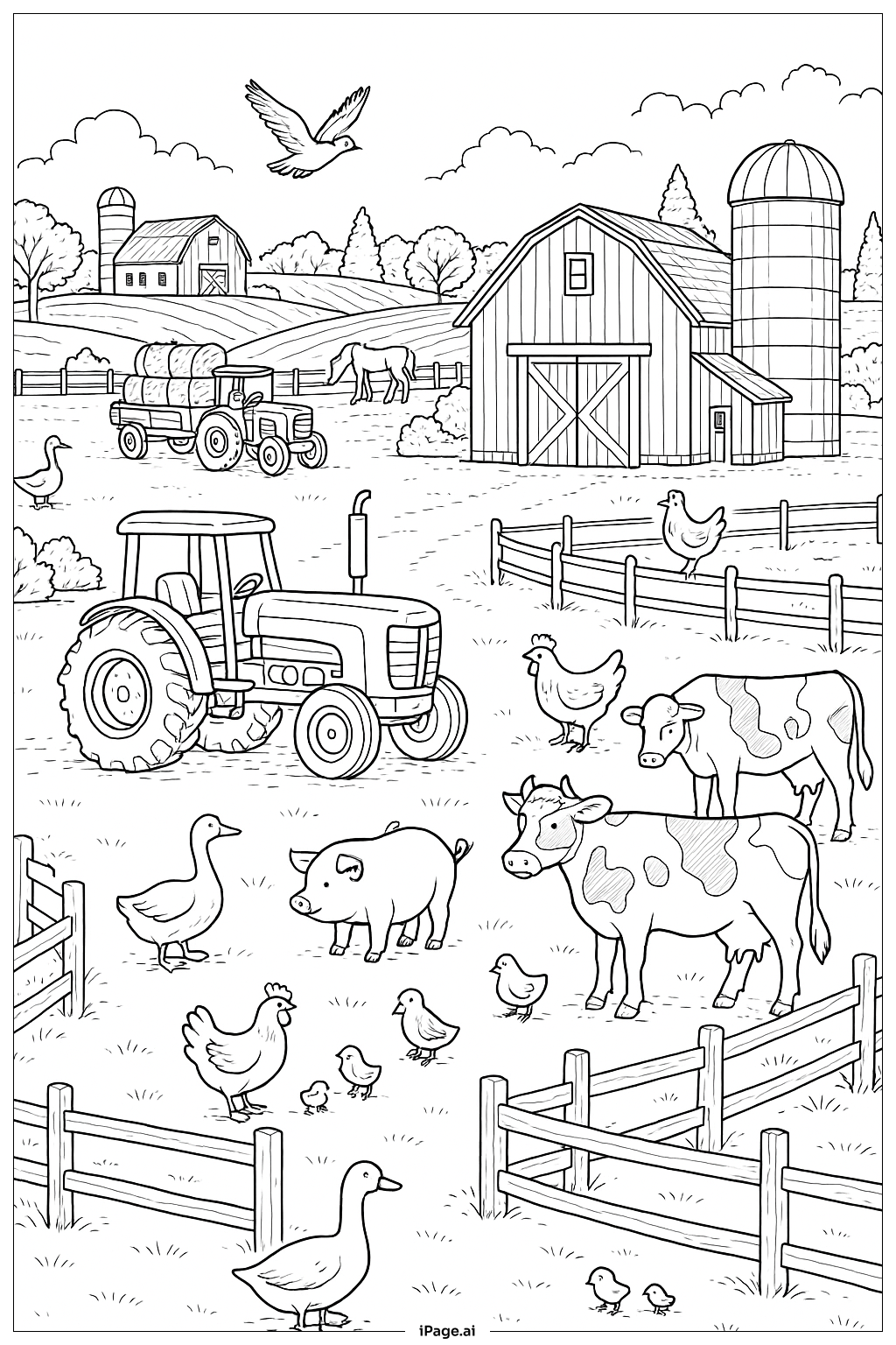 오렌지 바쁜 농장