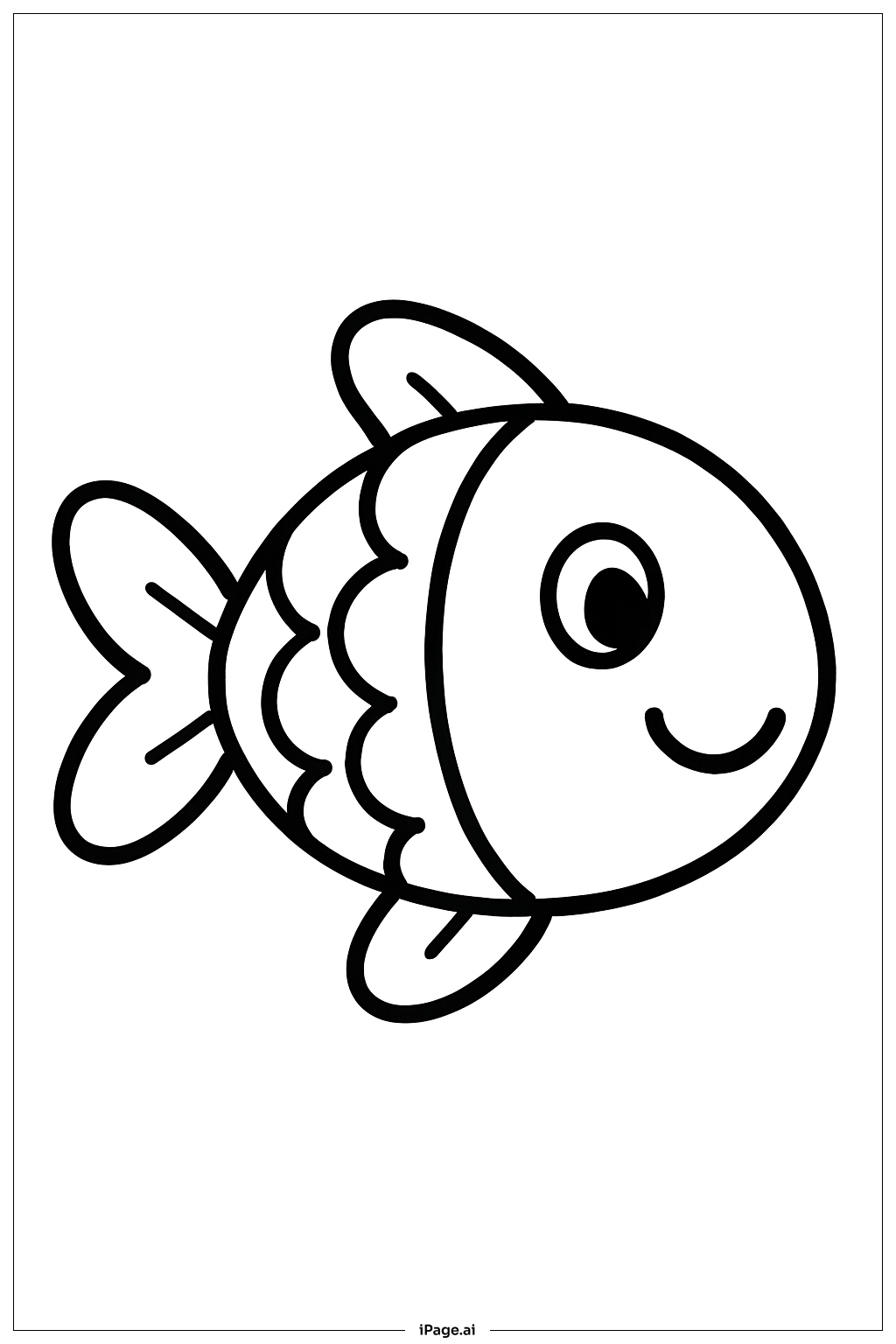  오렌지 물고기 색칠공부 페이지 