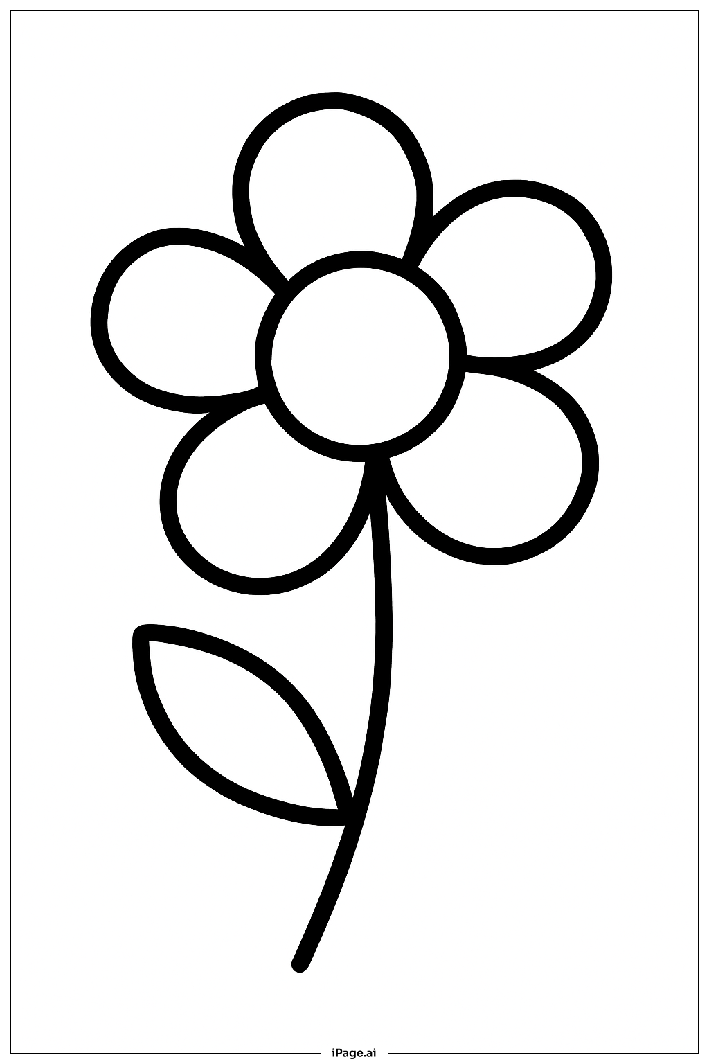  오렌지 꽃 색칠공부 페이지 