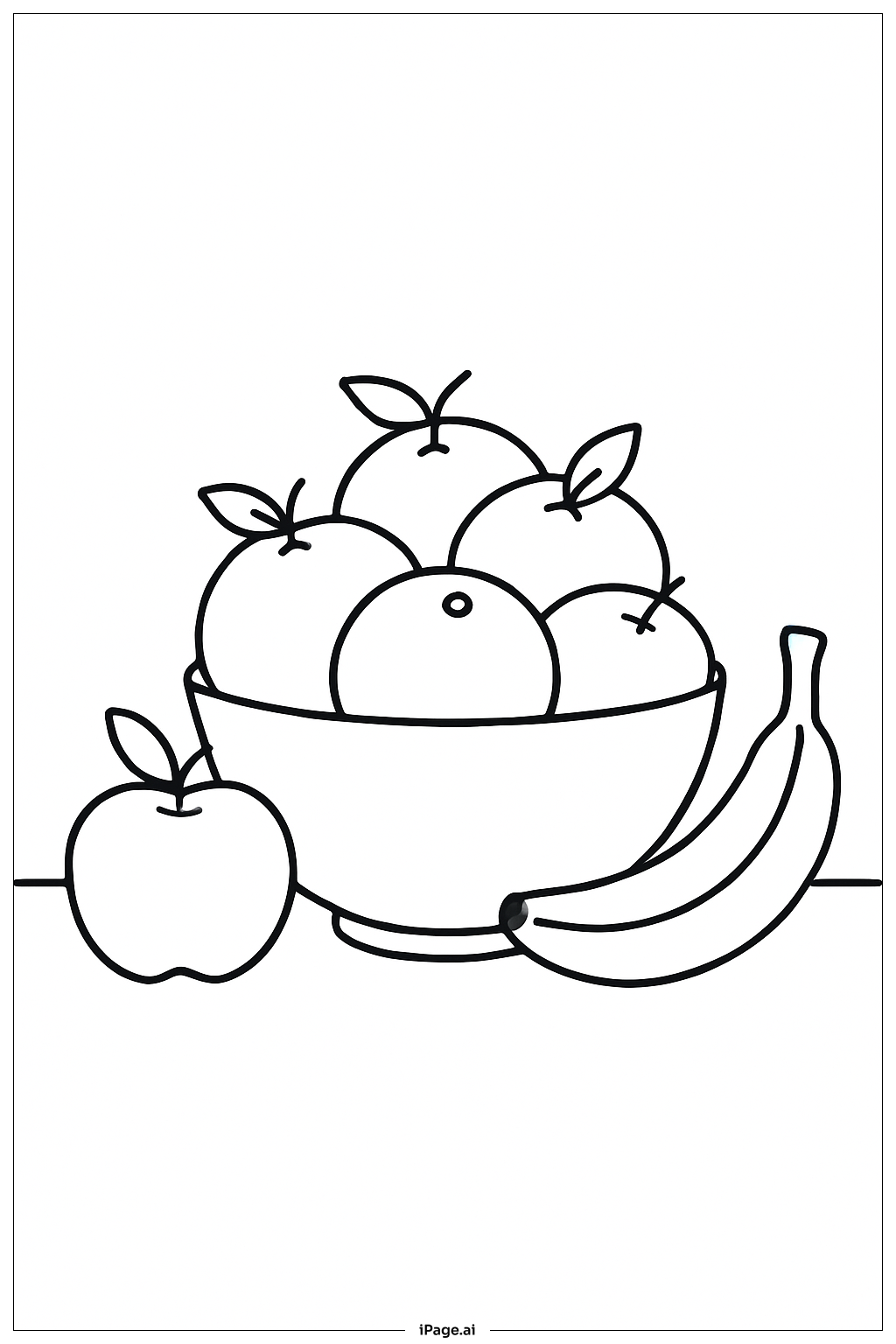  오렌지 과일 그릇 색칠공부 페이지 