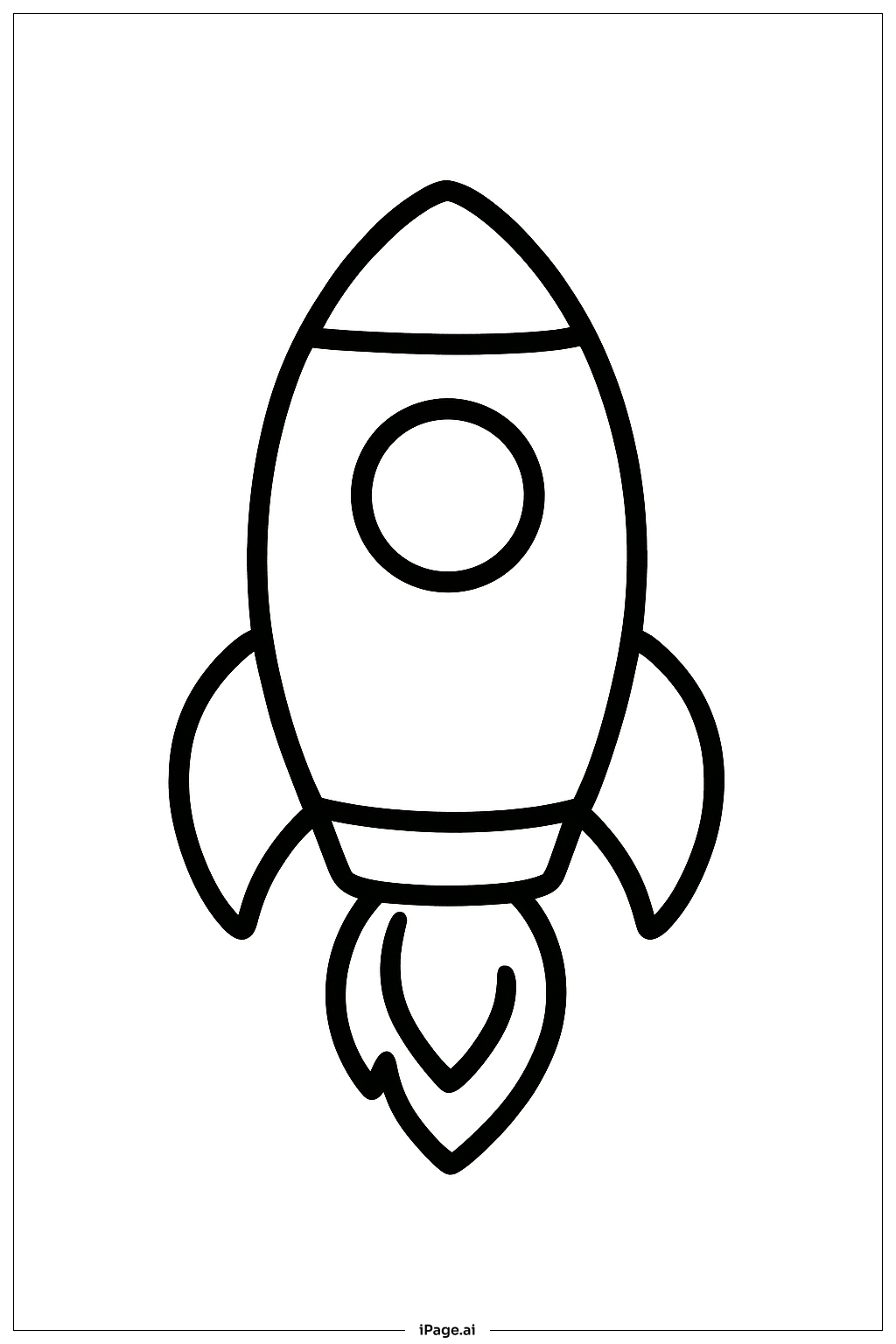  오렌지 로켓 색칠공부 페이지 