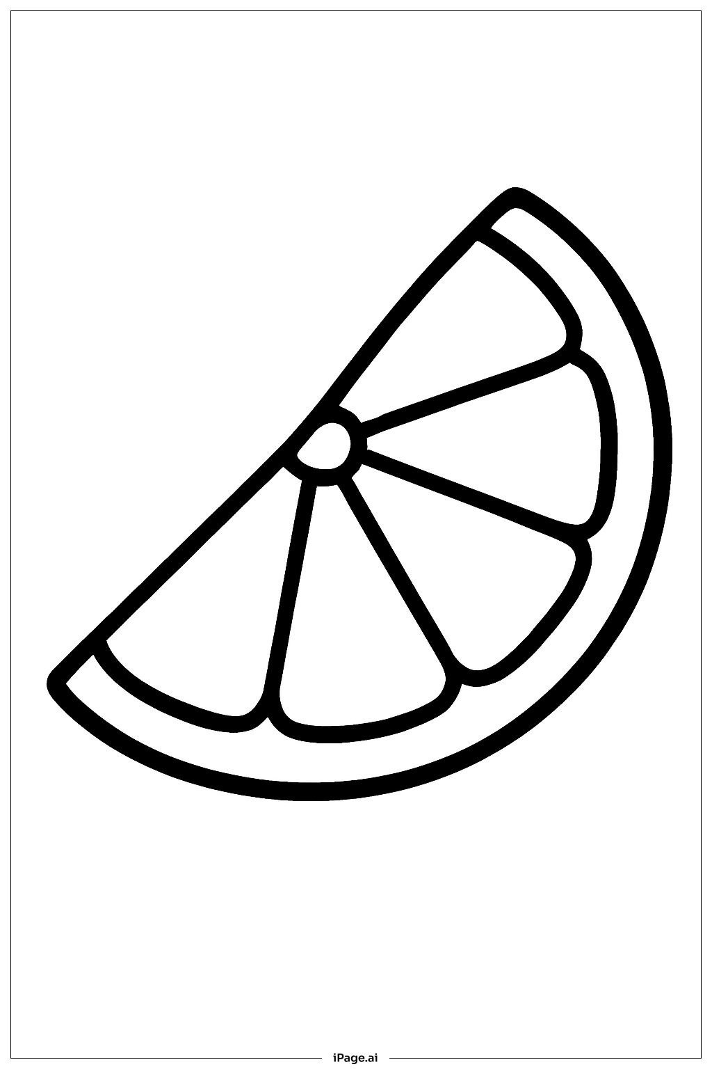  오렌지 조각 색칠공부 페이지 