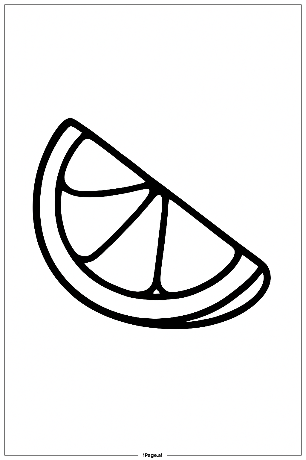  오렌지 웨지 색칠공부 페이지 