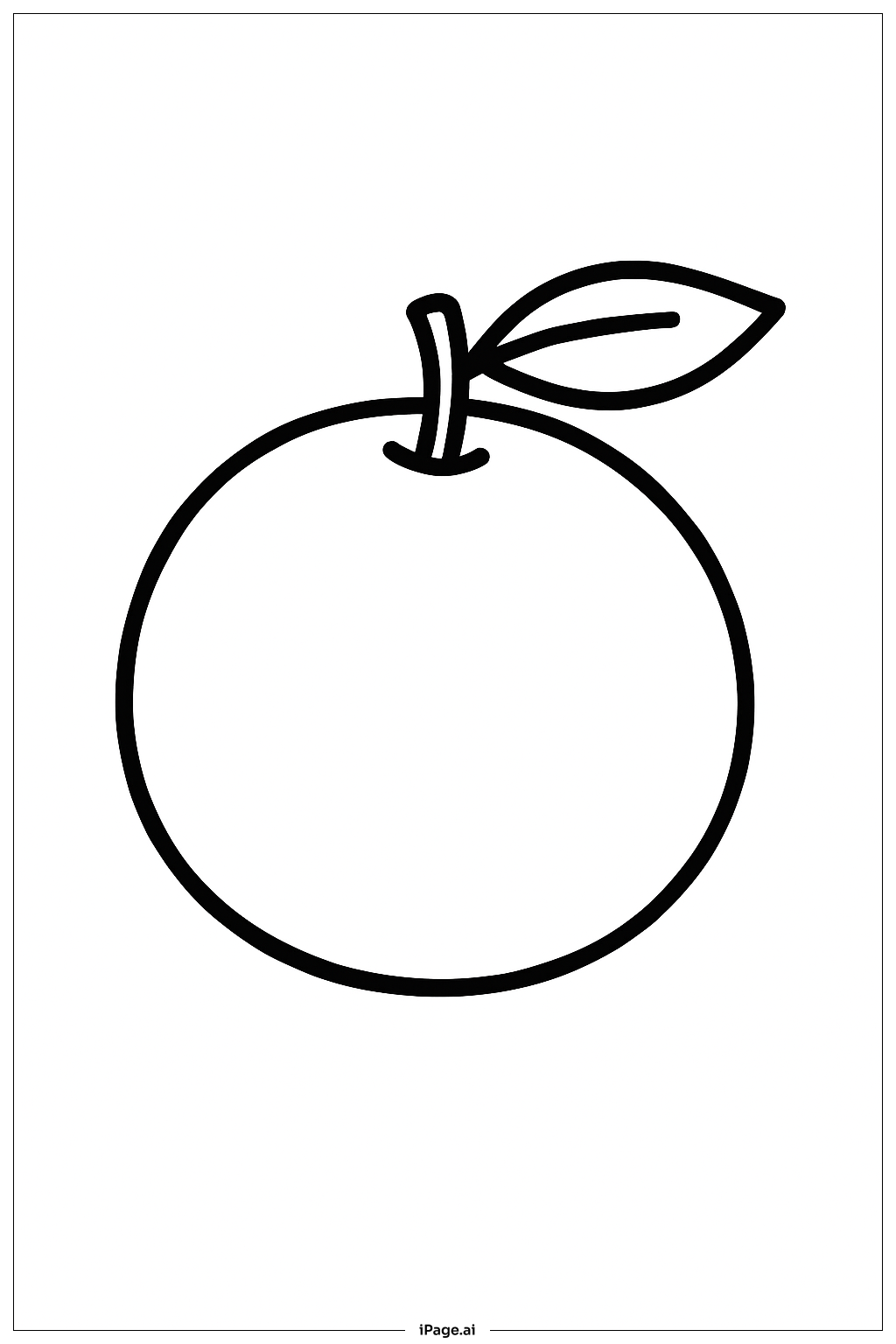  오렌지 전체 과일 색칠공부 페이지 