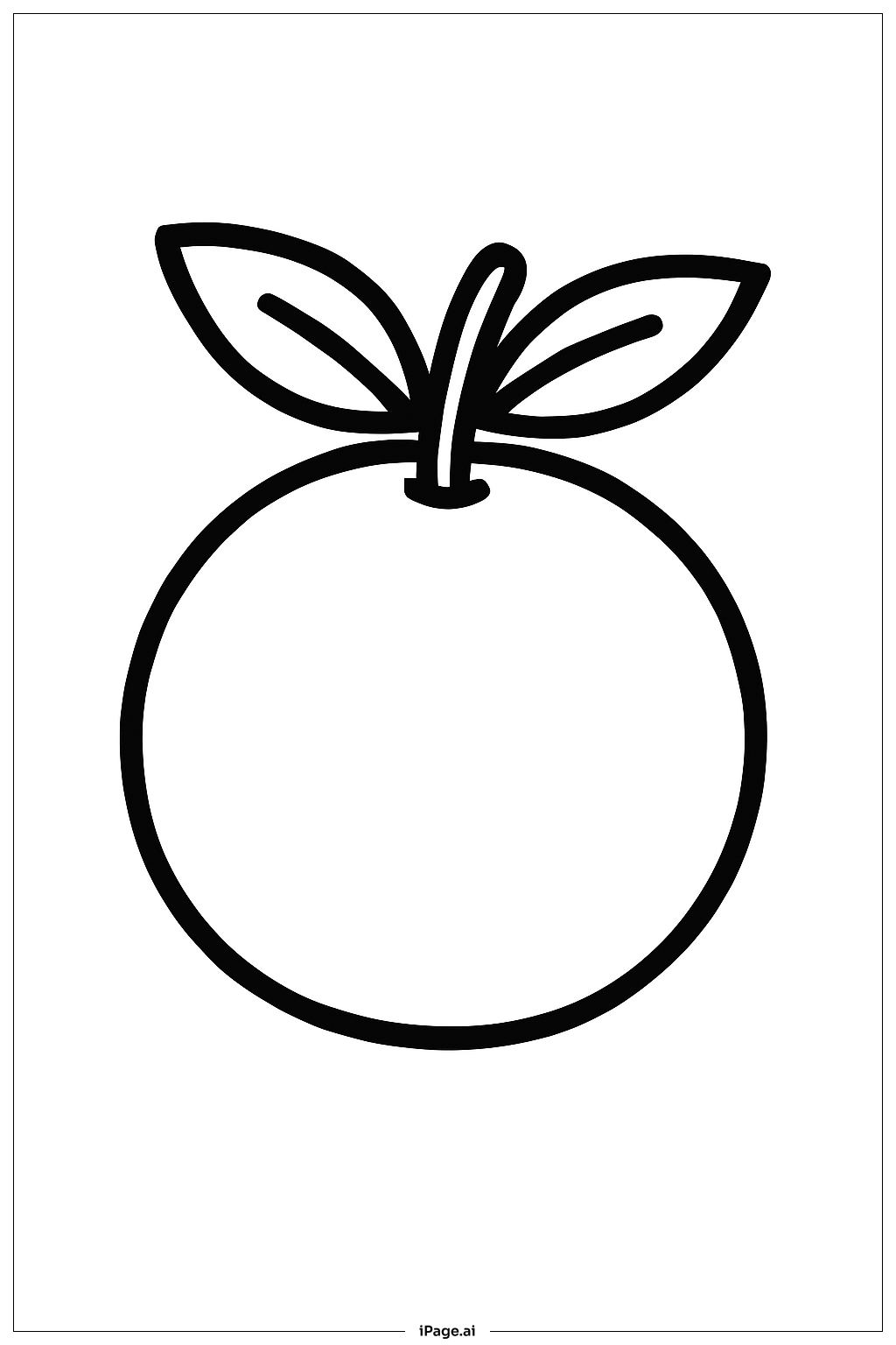  잎이 달린 오렌지 색칠공부 페이지 