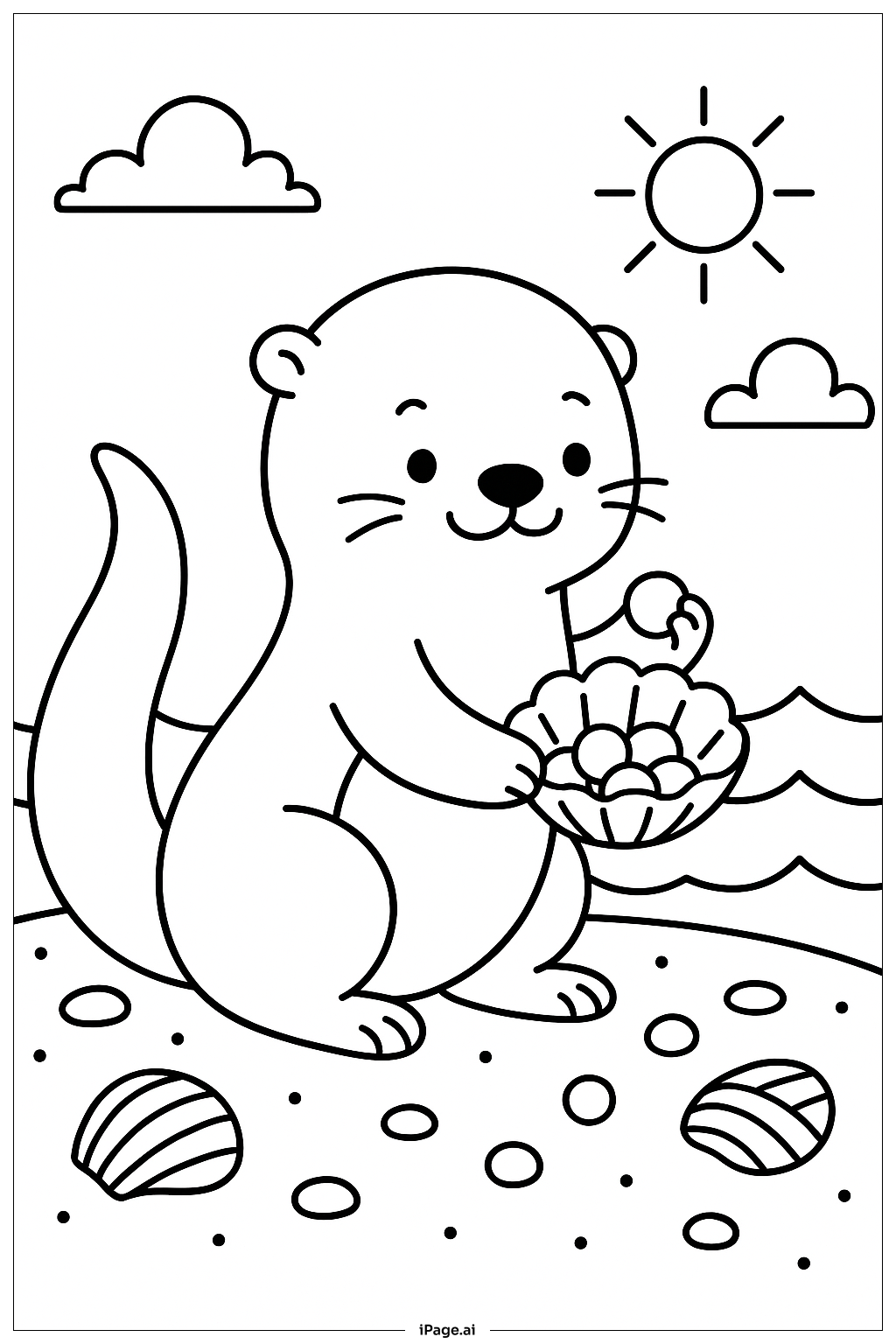 Nutria recogiendo perlas