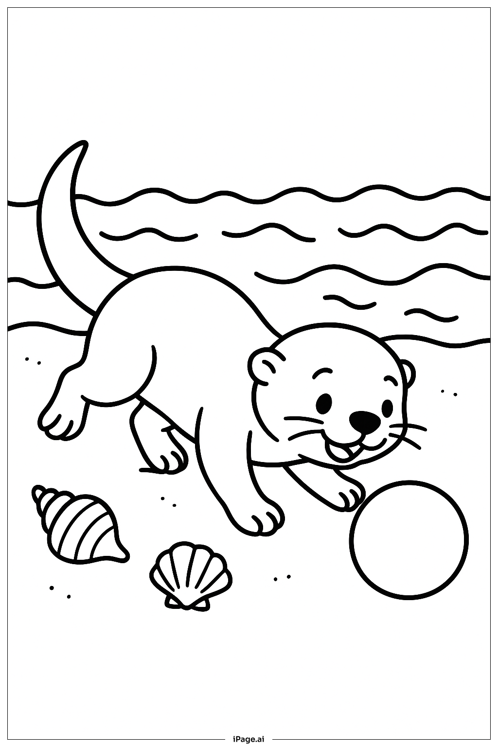 Nutria jugando con una pelota