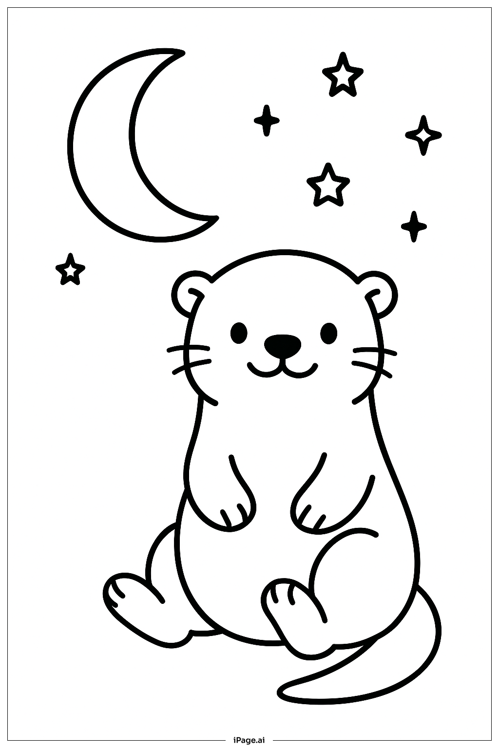 月の下のカワウソ