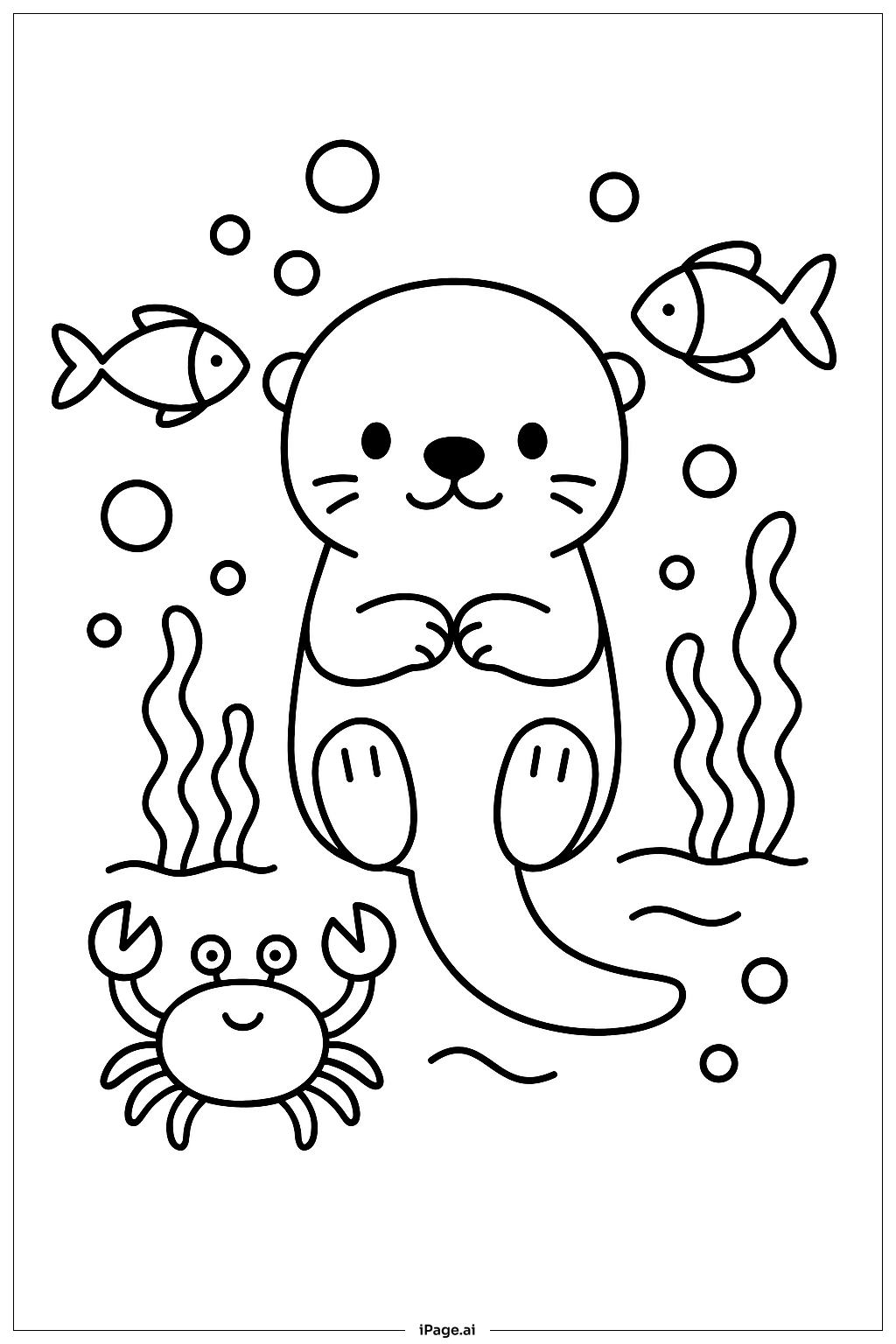 海の友達とカワウソ