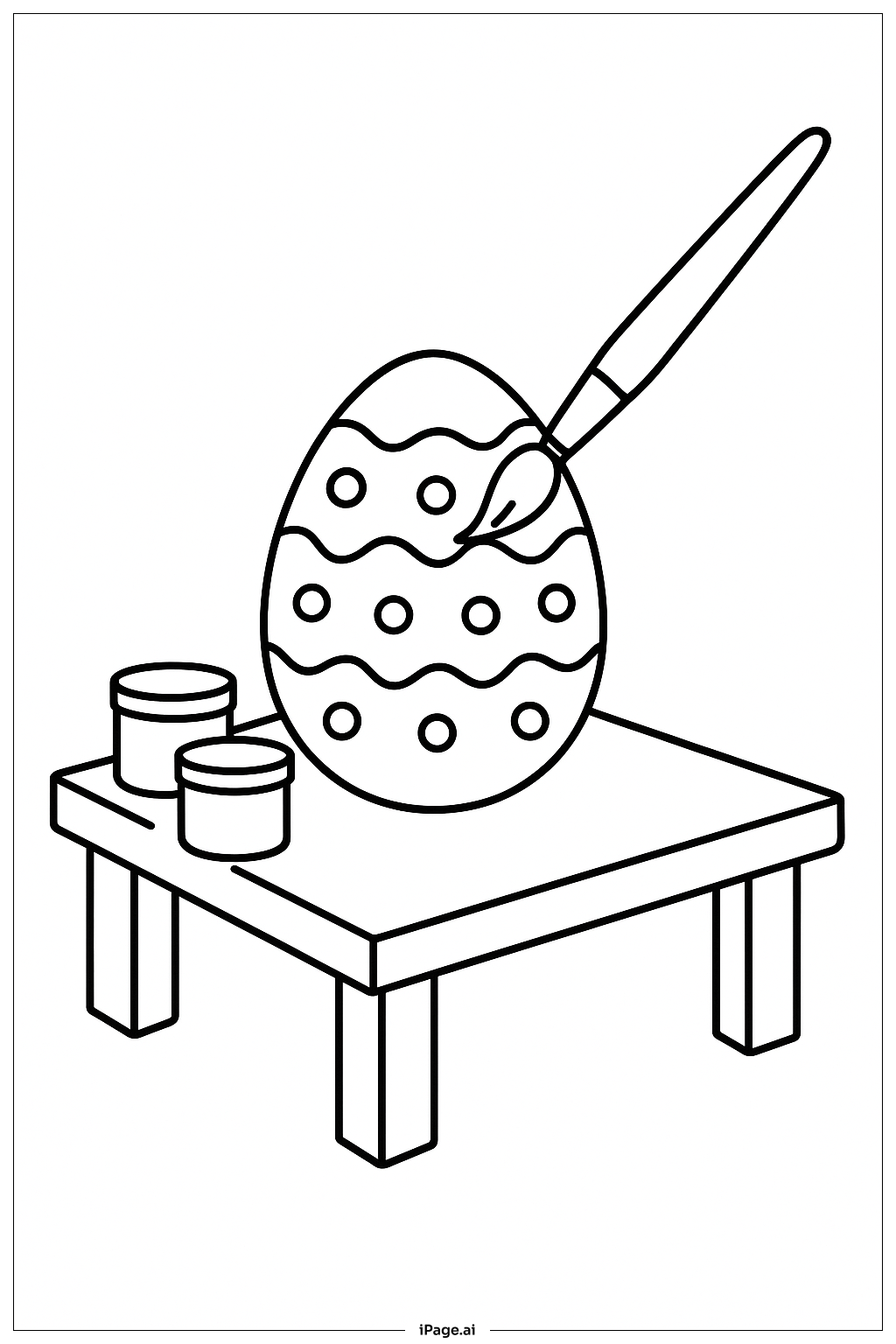  给复活节彩蛋上色填色页 