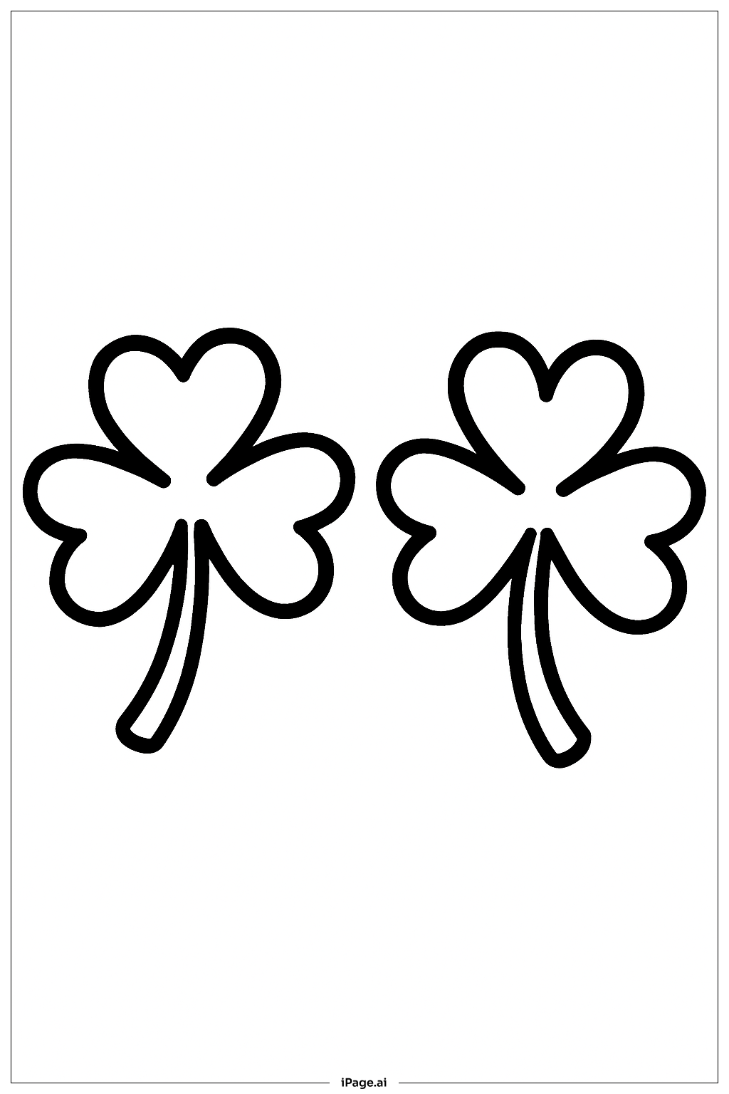  Paar Kleeblätter Ausmalseite 