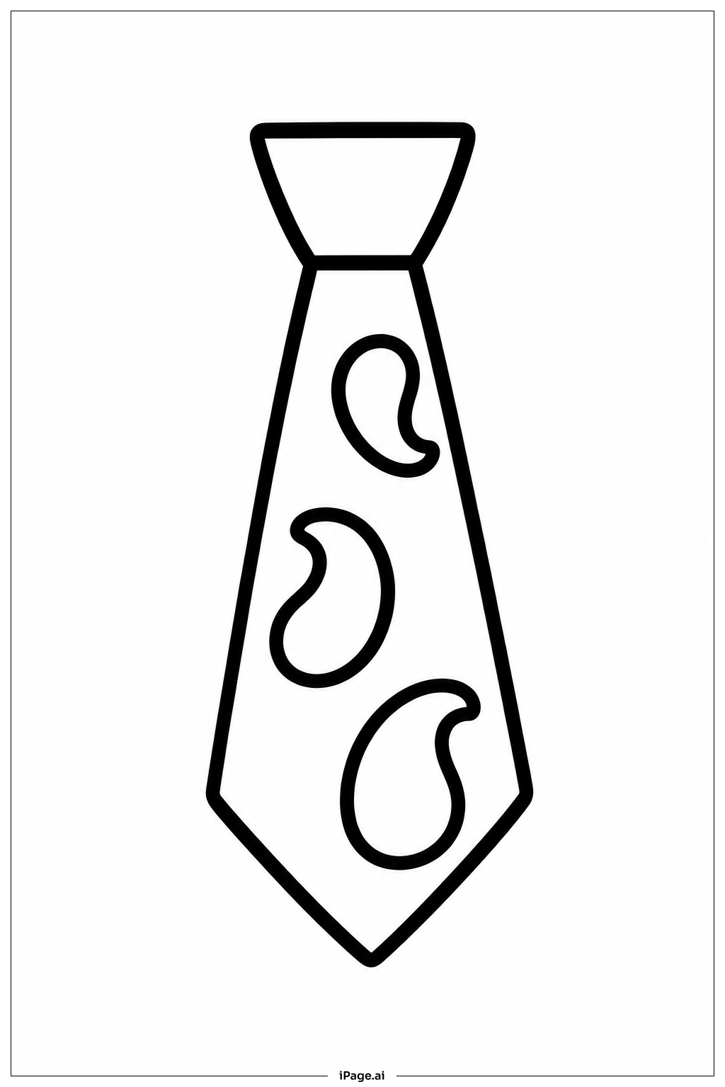 Paisley Krawatte Ausmalseite