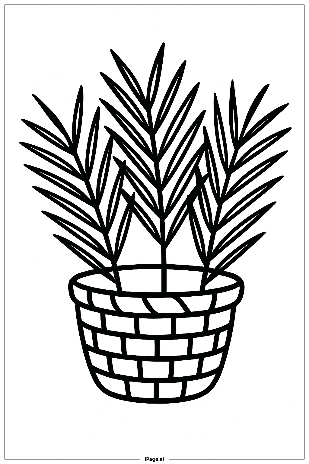 Palm Sunday Basket of Palms