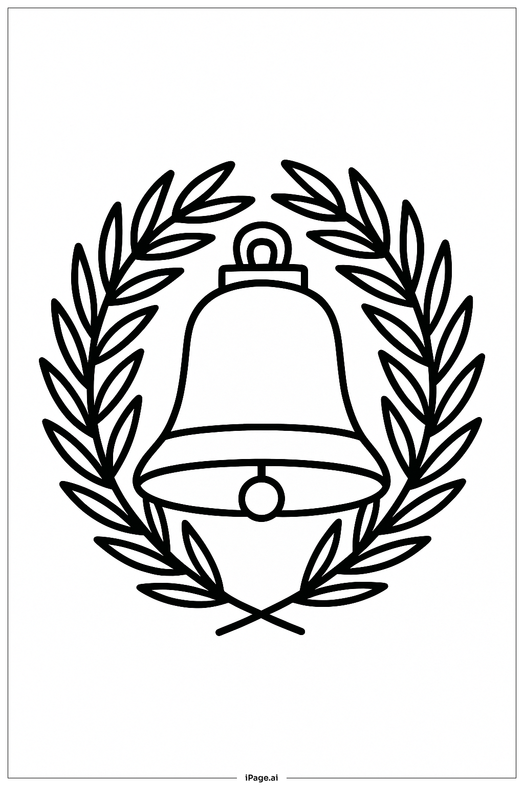  Trang tô màu Chuông Chủ Nhật Lá Cọ với Vòng Hoa 