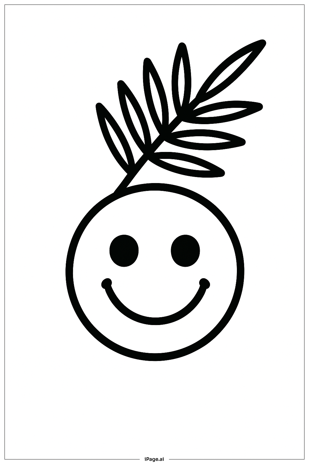  Palm Sunday Palm Face Coloring Page 