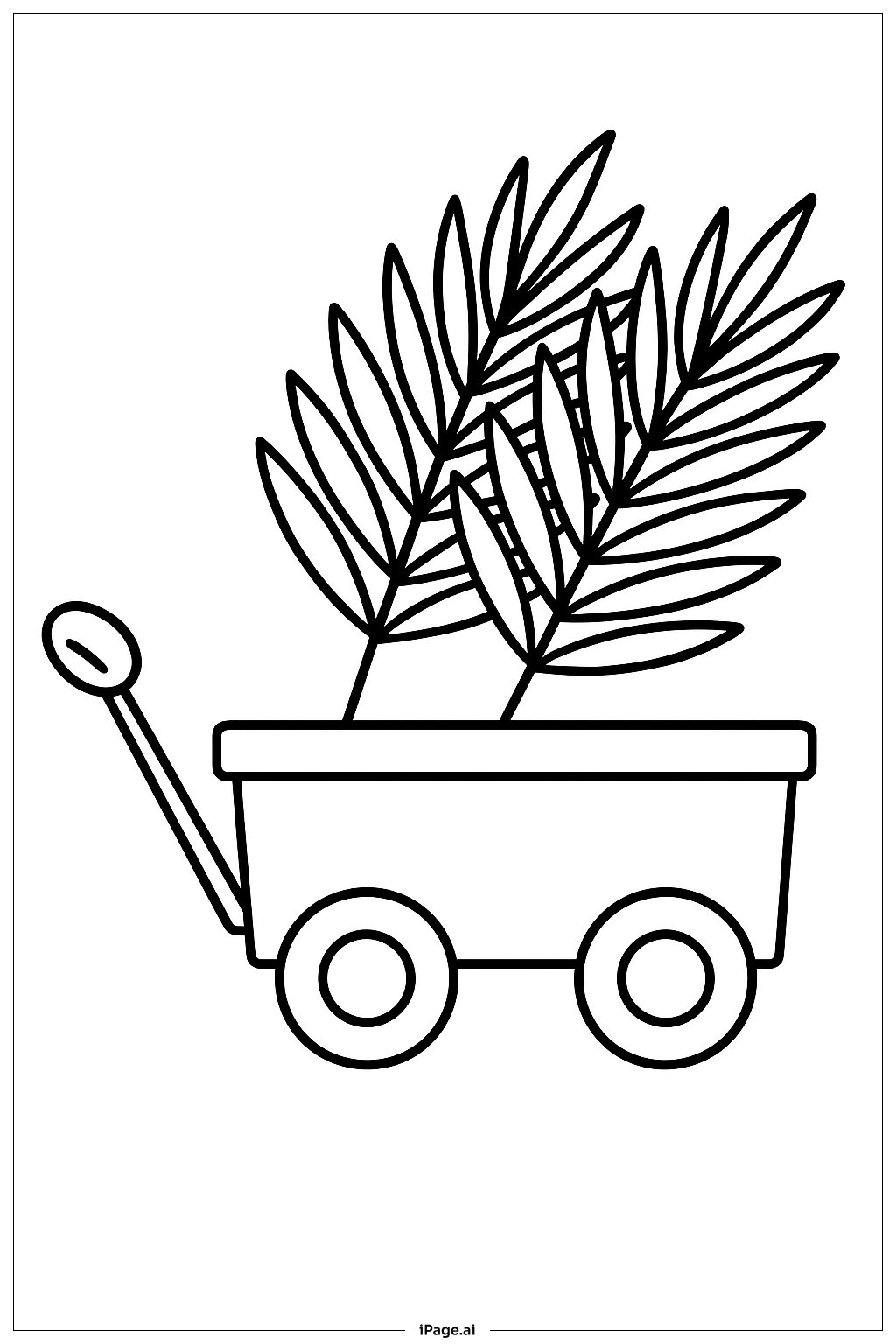  Palm Sunday Wagon of Palms Coloring Page 