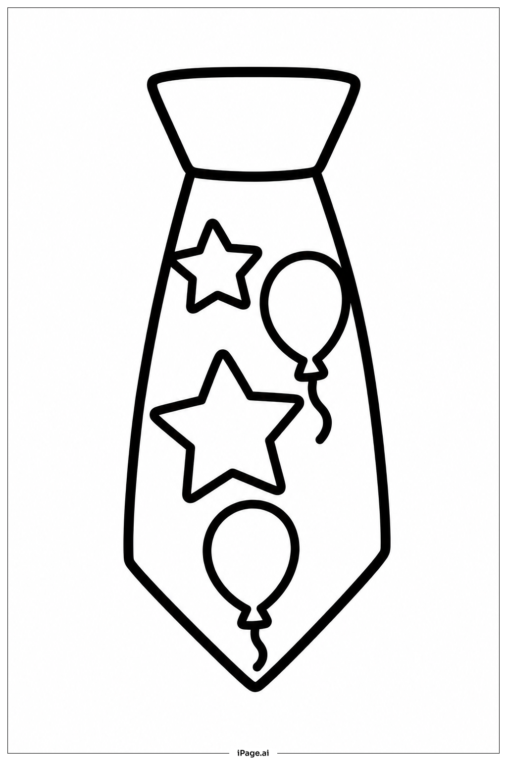 Página para colorir de Gravata de Festa