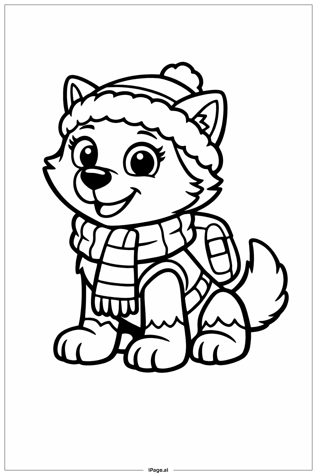 포우 패트롤 에베레스트 스카프 착용 색칠공부 페이지