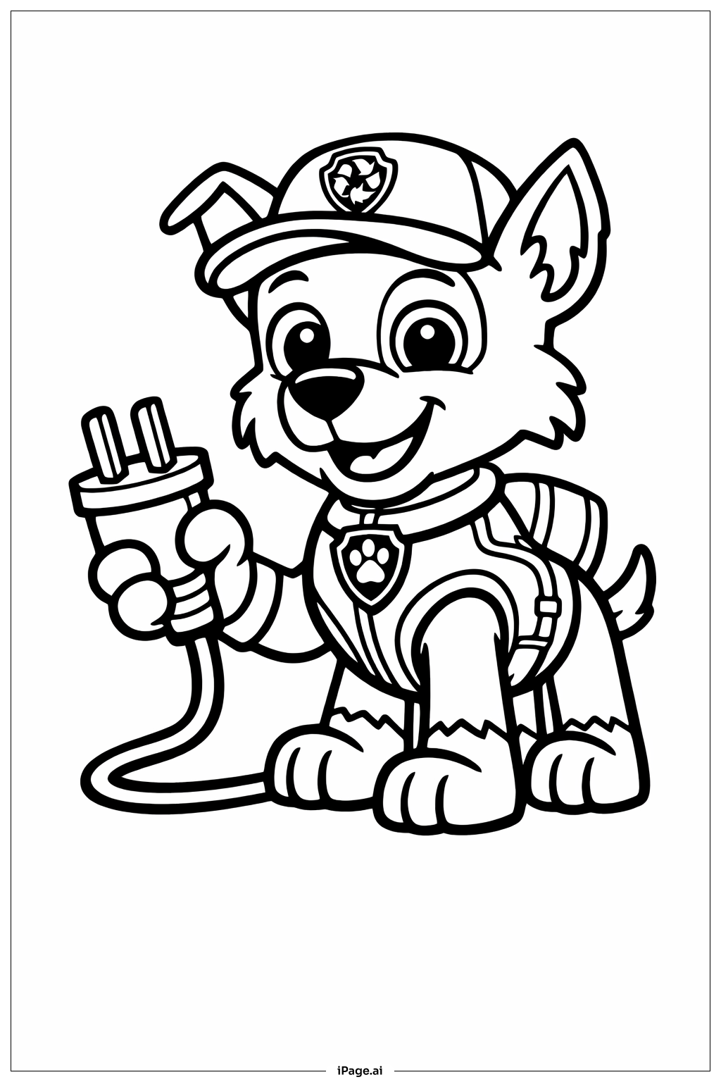퍼피 구조대 록키와 플러그 색칠공부 페이지