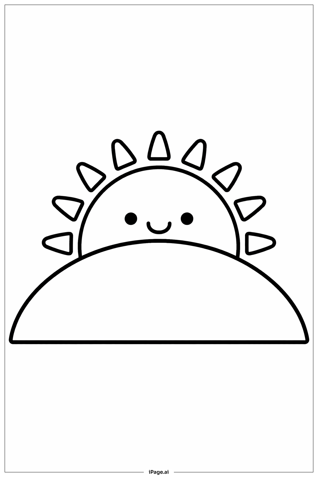  Page de coloriage Soleil Cache-Cache 