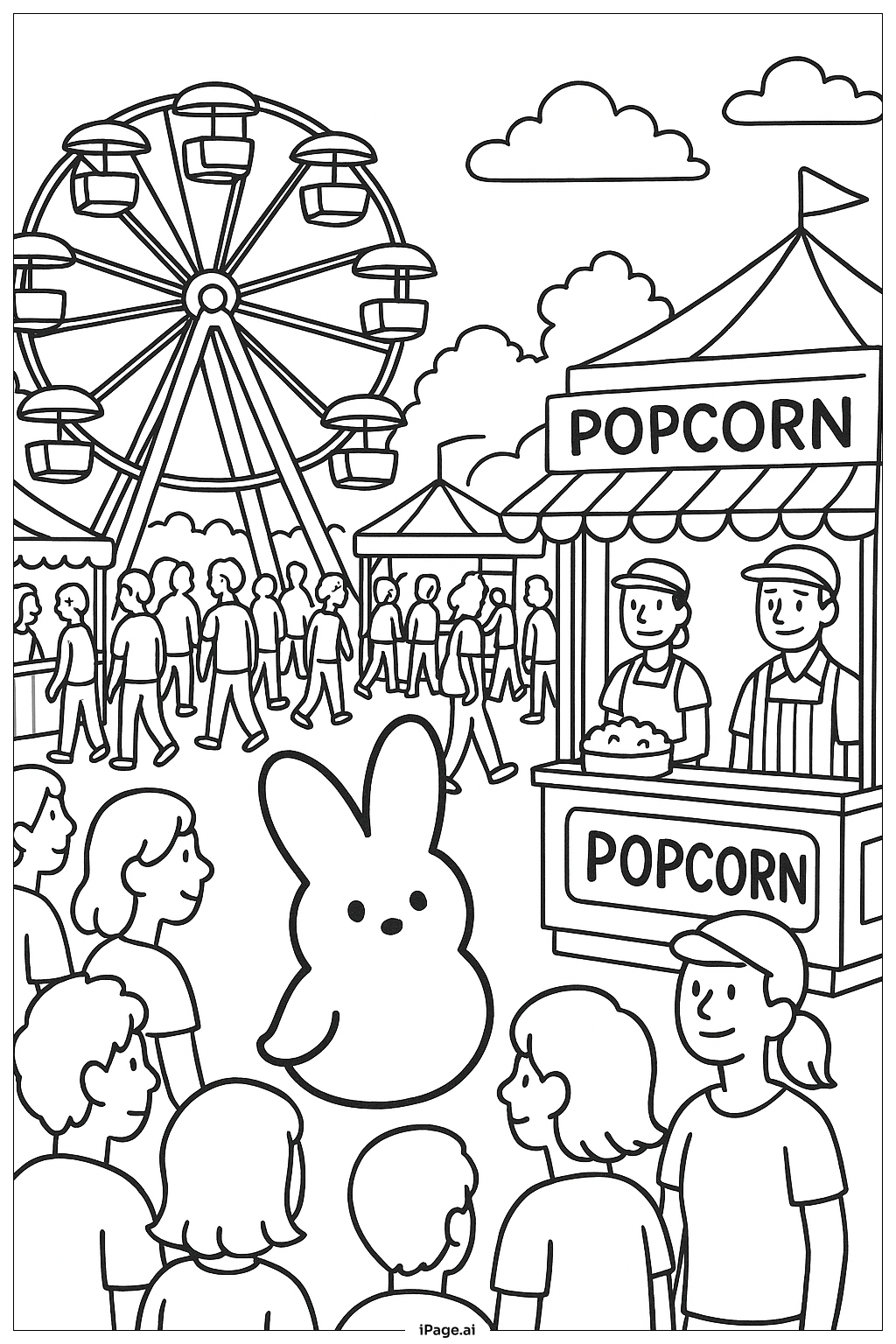 Peep At Carnival Coloring Page