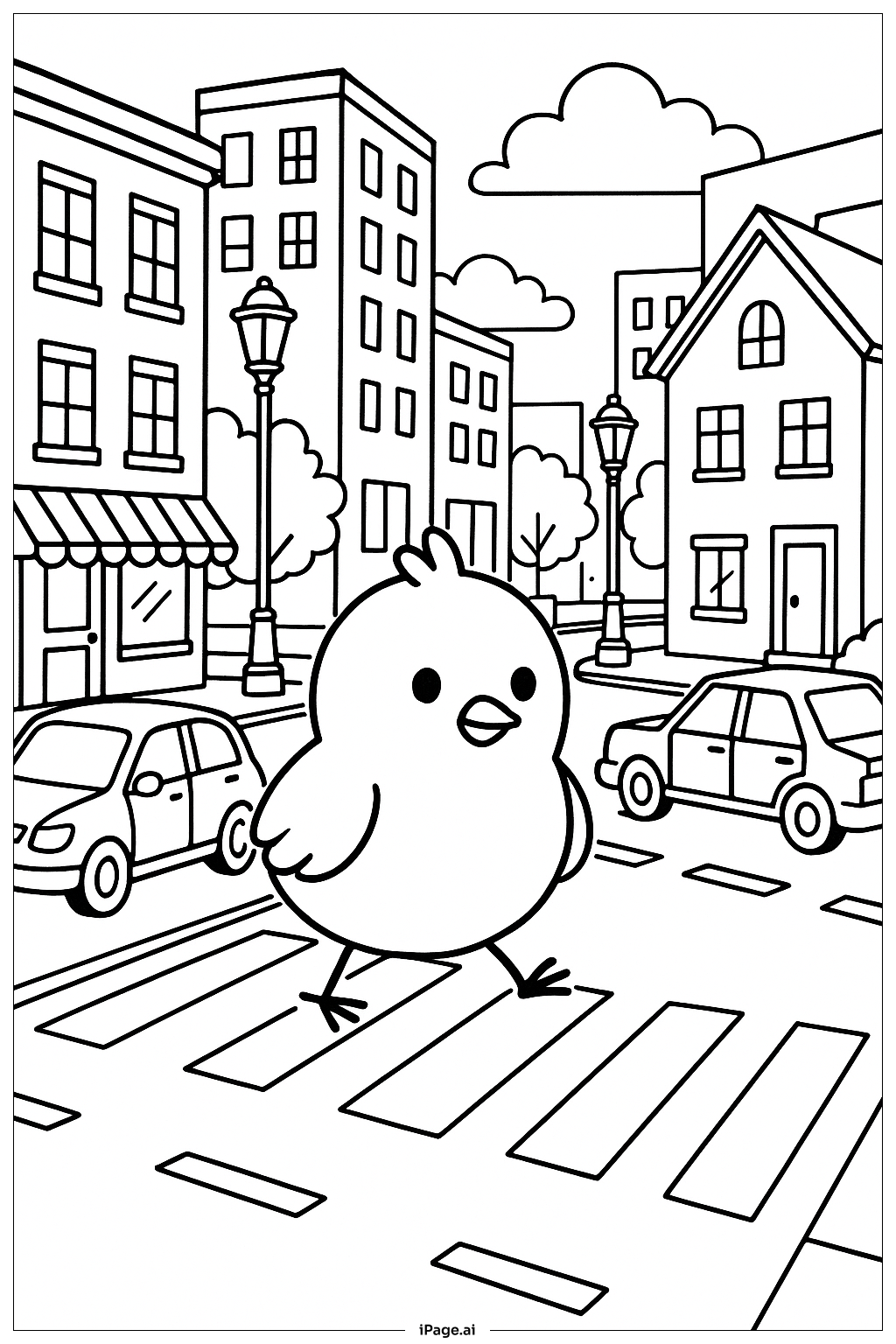 Peep City Adventure Coloring Page