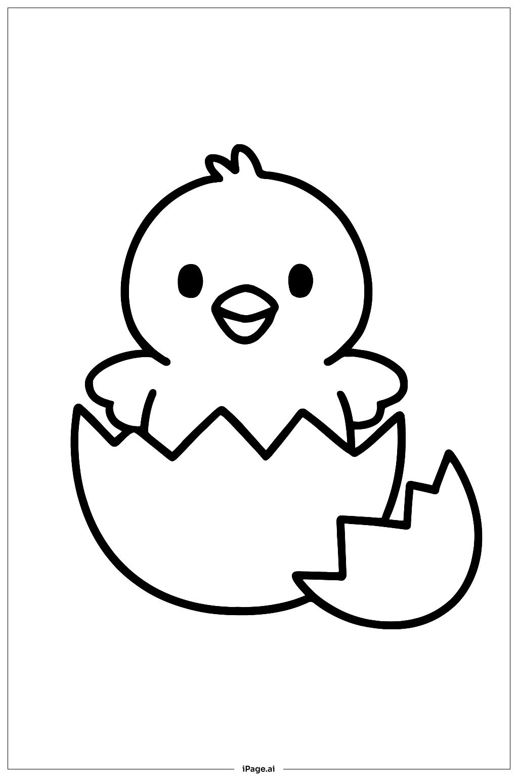 Peep Egg Surprise Coloring Page