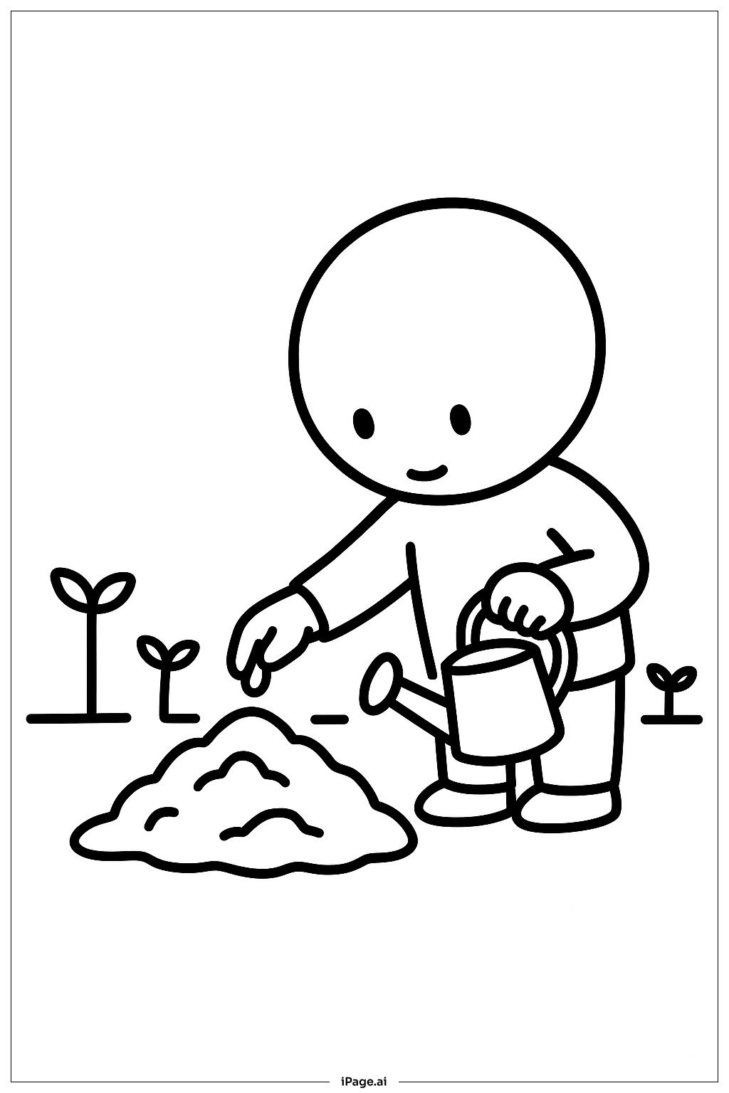 Peep Gardening Coloring Page