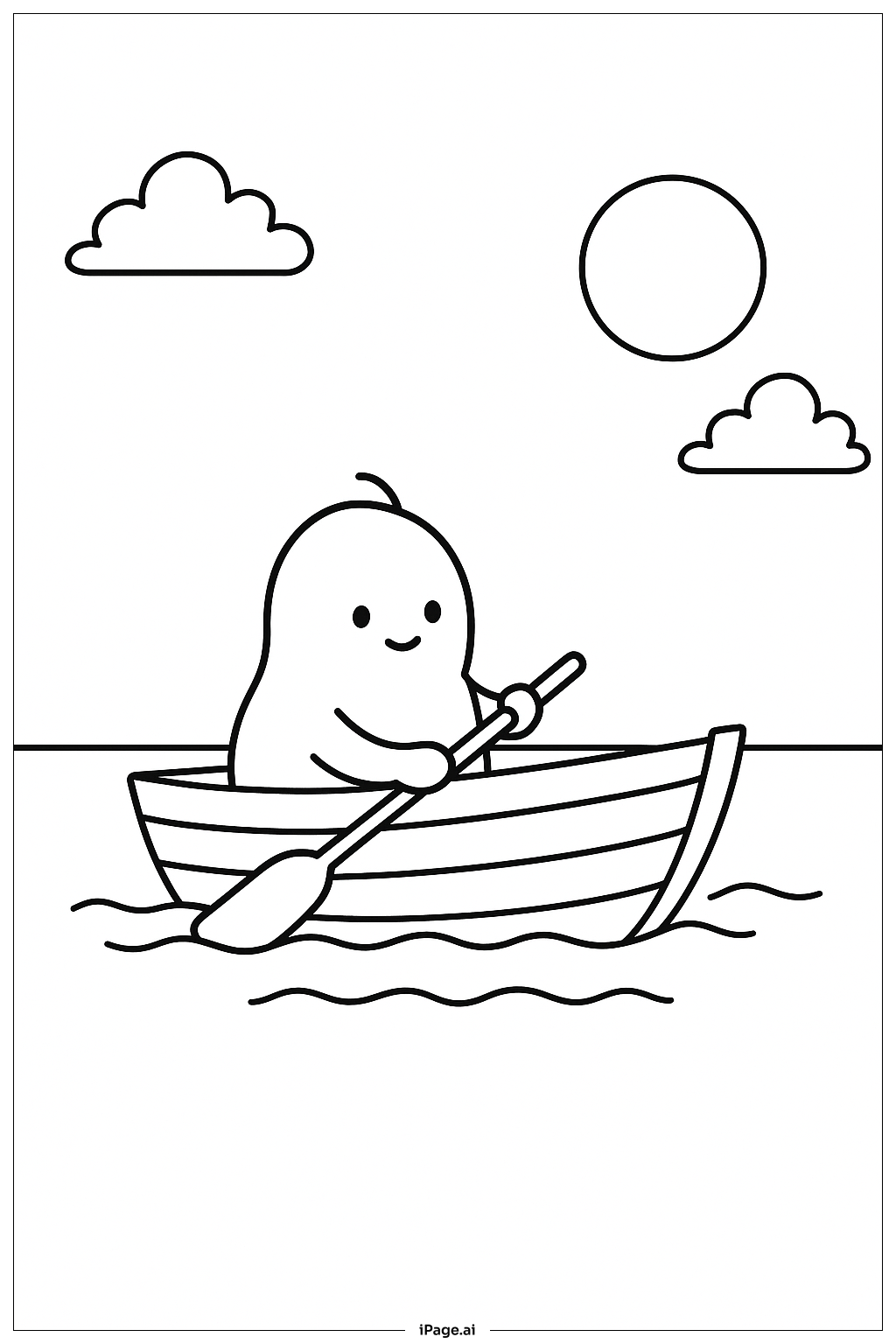 Peep In Boat Coloring Page