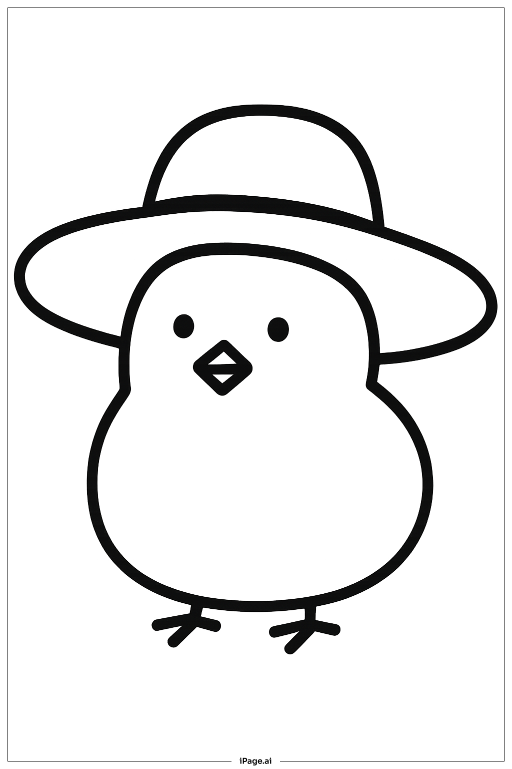Peep In Hat Coloring Page