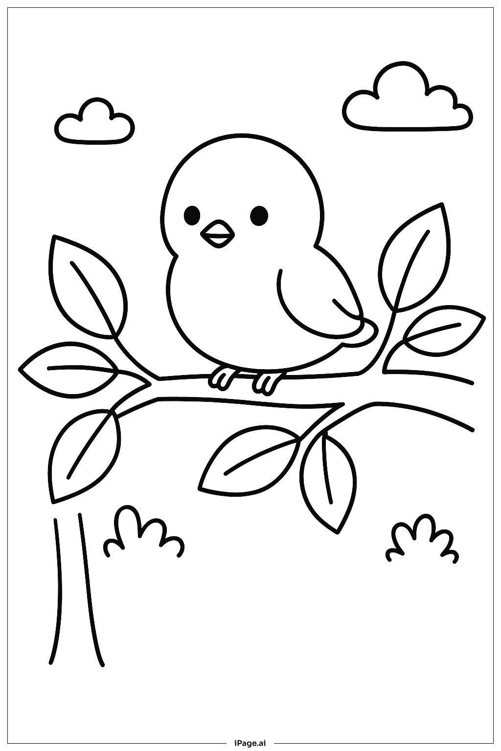 Peep In Tree Coloring Page