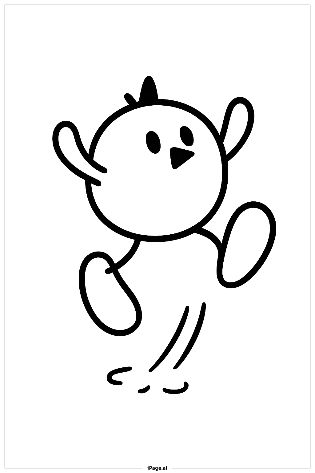 Peep Jumping Coloring Page